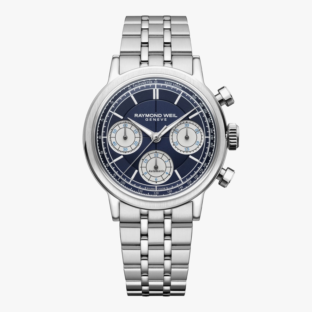 Raymond Weil Millesime Automatic Chronograph Midnight Blue Dial Watch