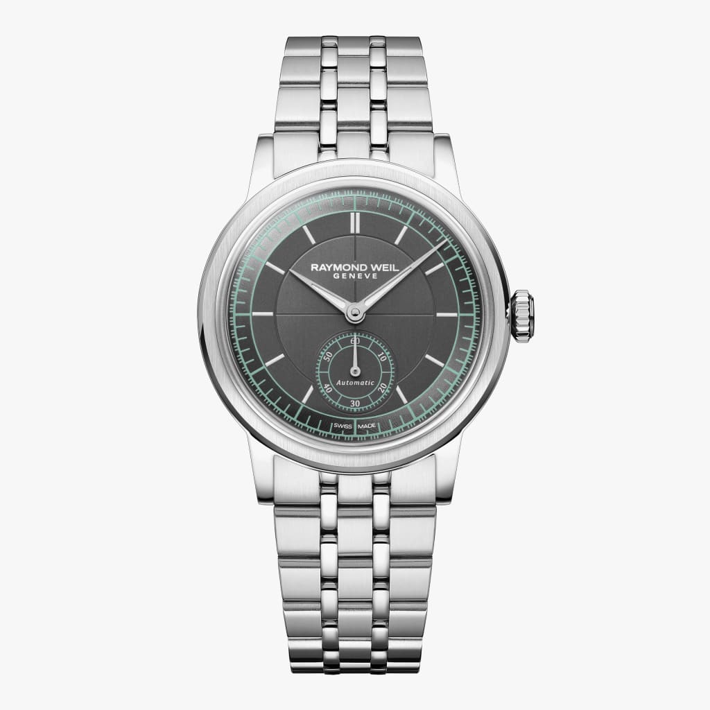 Raymond Weil Millesime Automatic Small Seconds Menthol Minute Track Bracelet Watch