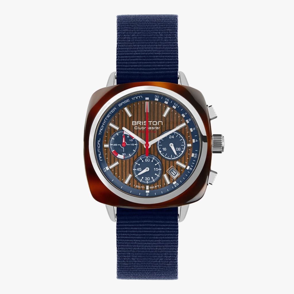 Briston Clubmaster Regatta - Chrono - Nogal / Azul