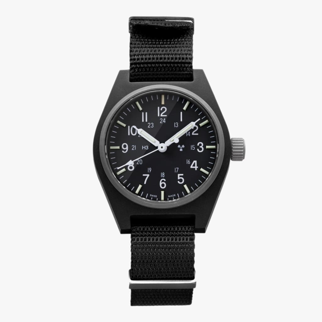 Marathon Black General Purpose Quartz (GPQ) (Standard Issue / Ballistic Nylon)