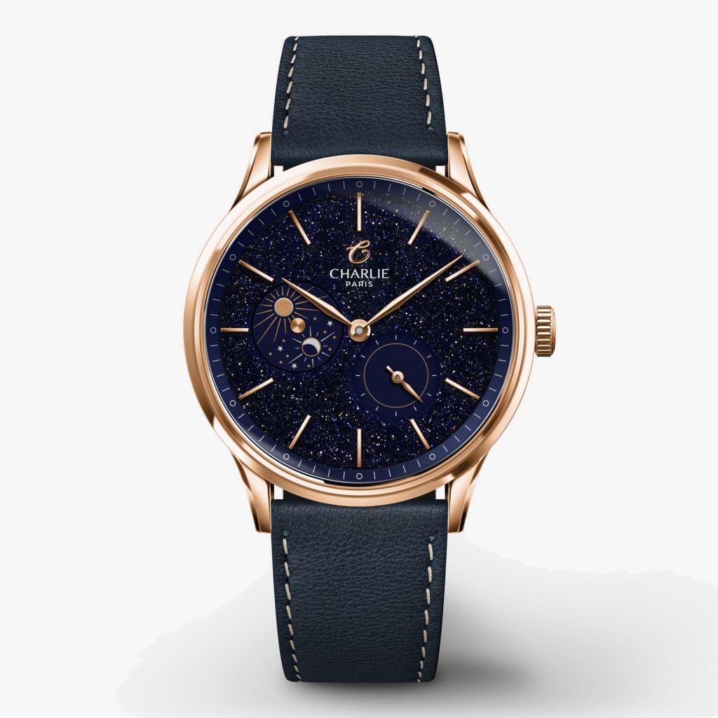 Charlie Paris Initial 36 - Day/Night - Aventurine Rose Gold