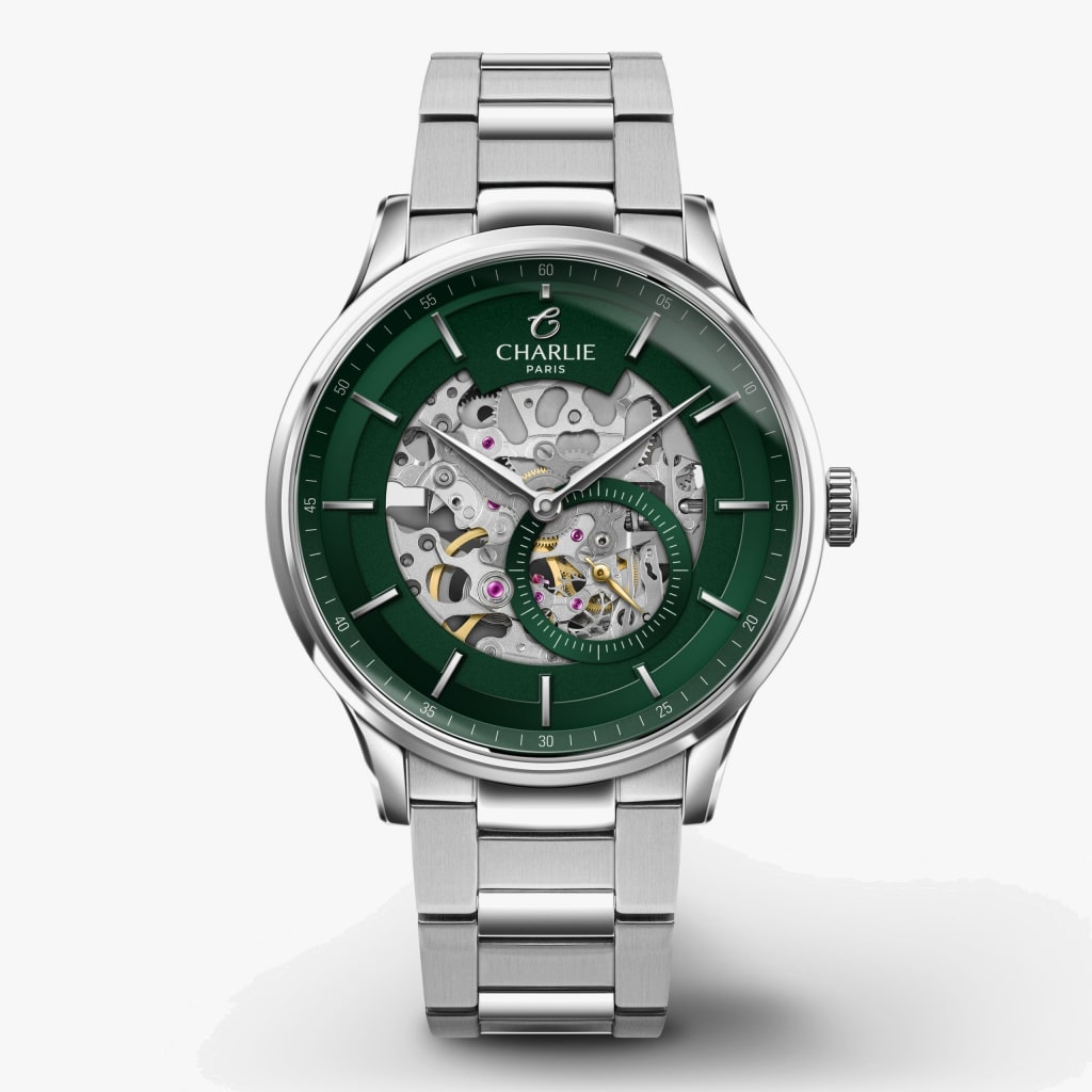 Charlie Paris Initial - Skeleton - Green