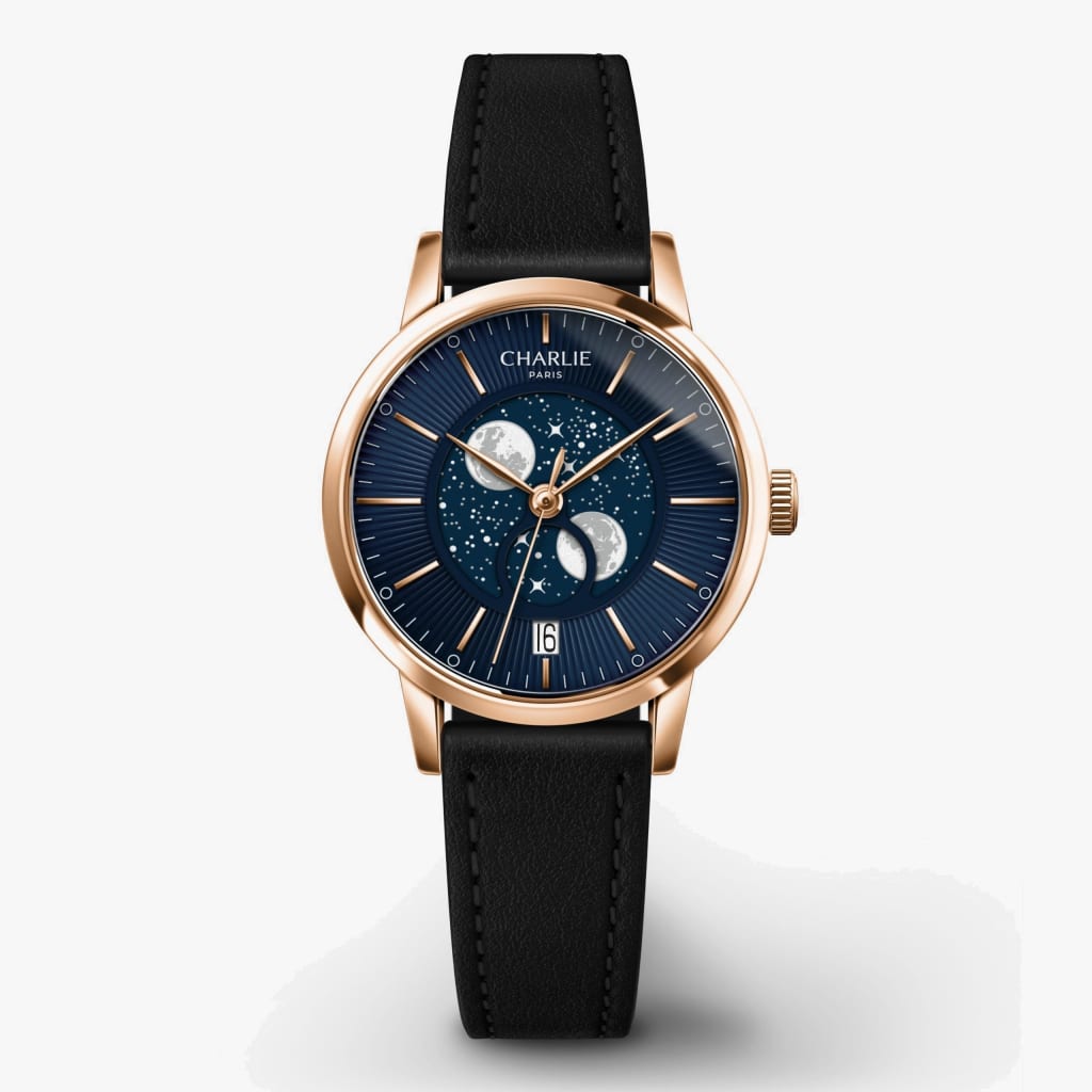 Charlie Paris Sully - Moon Phase - Rose gold & Blue