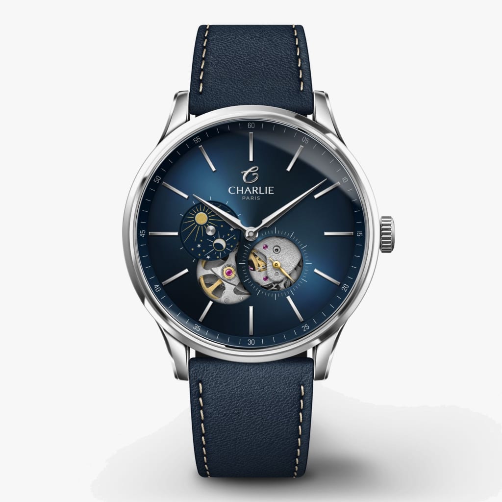 Charlie Paris Initial - Open Heart Day/Night - Blue