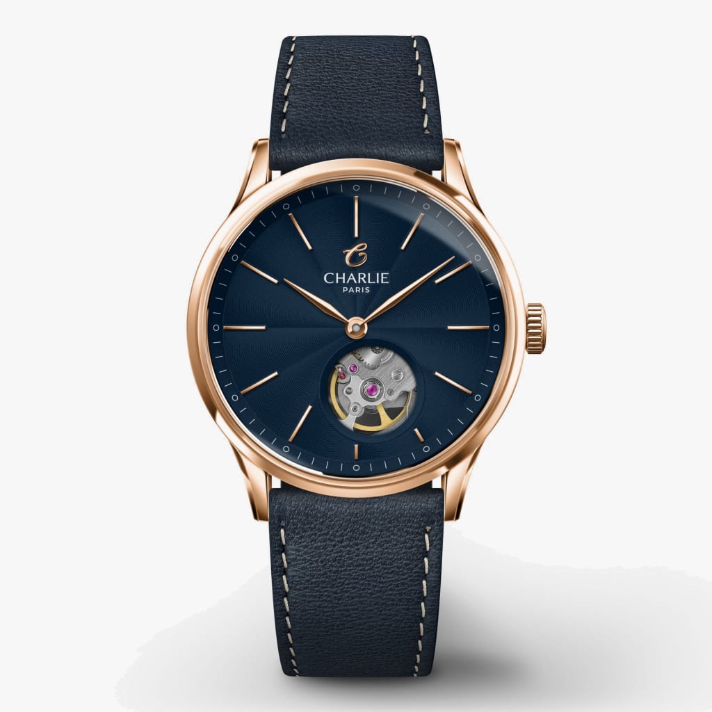 Charlie Paris Initial 35 - Open Heart - Blue