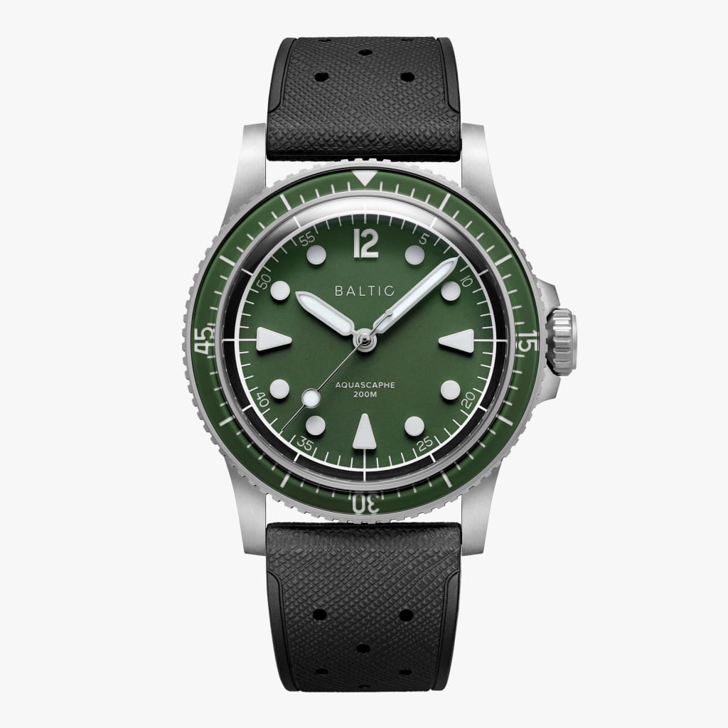 Baltic Aquascaphe MK2 - Green - 37mm - Black Rubber