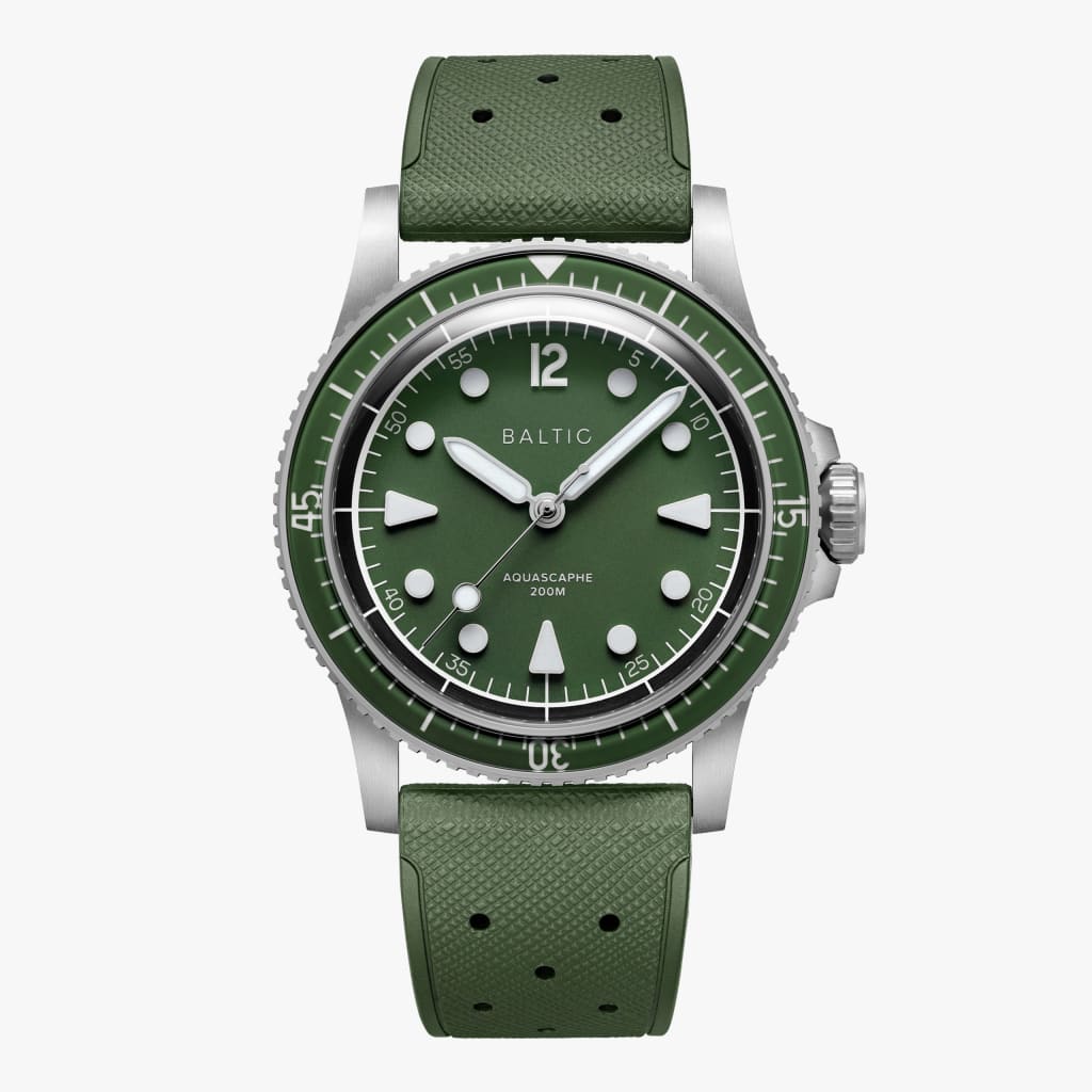 Baltic Aquascaphe MK2 - Green - 37mm - Green Rubber