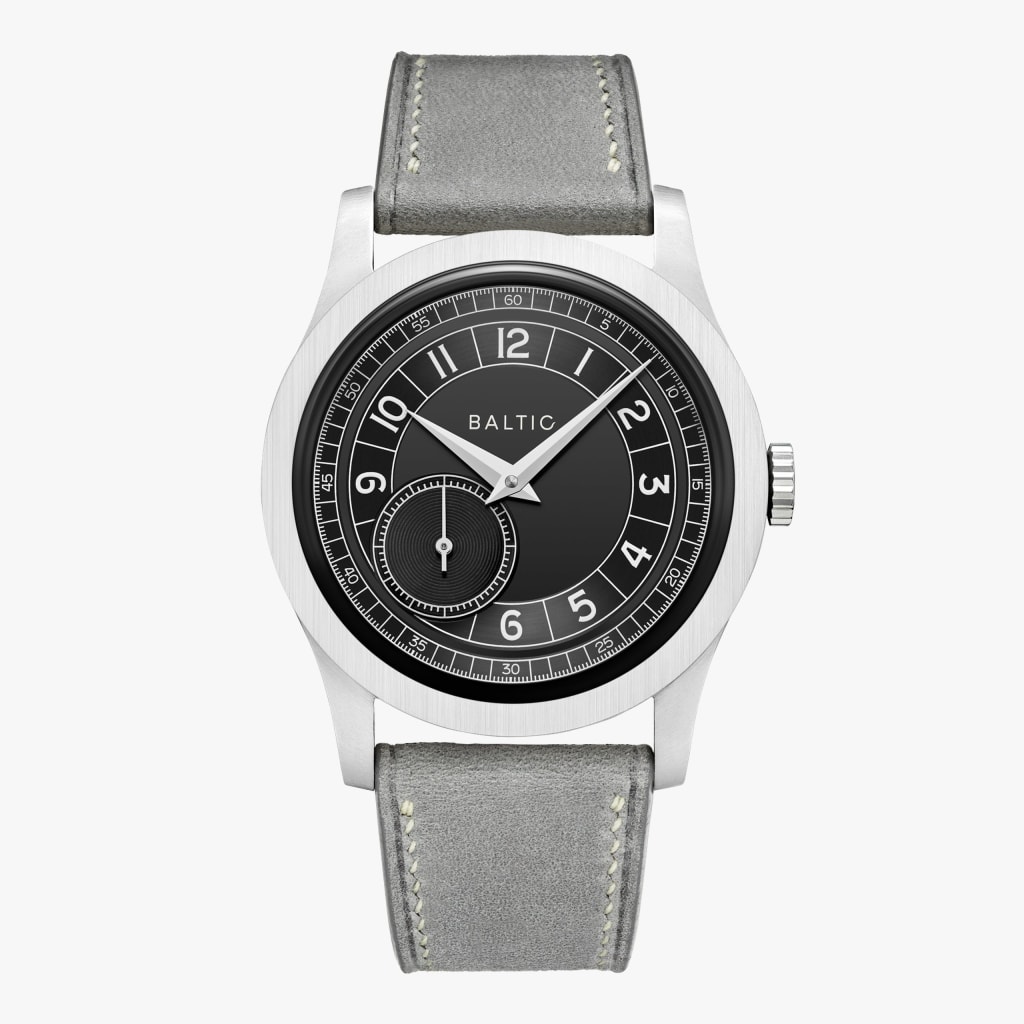 Baltic MR Roulette - Black - Light Grey Leather
