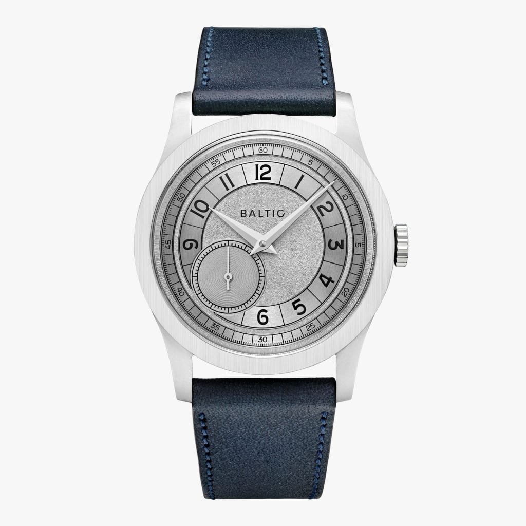 Baltic MR Roulette - Silver - Piel Azul Marino