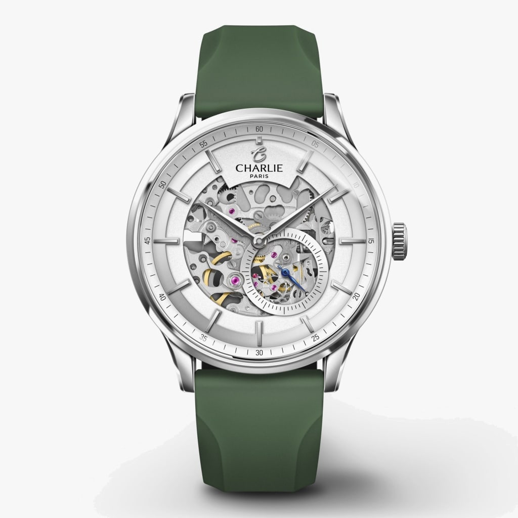 Charlie Paris Initial - Skeleton - White - Sage rubber