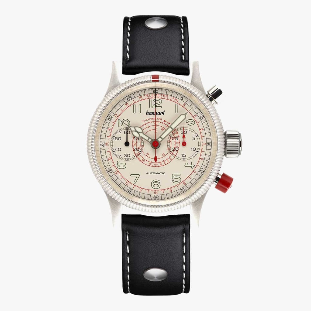 Hanhart Pioneer TachyTele antique white, 40 mm