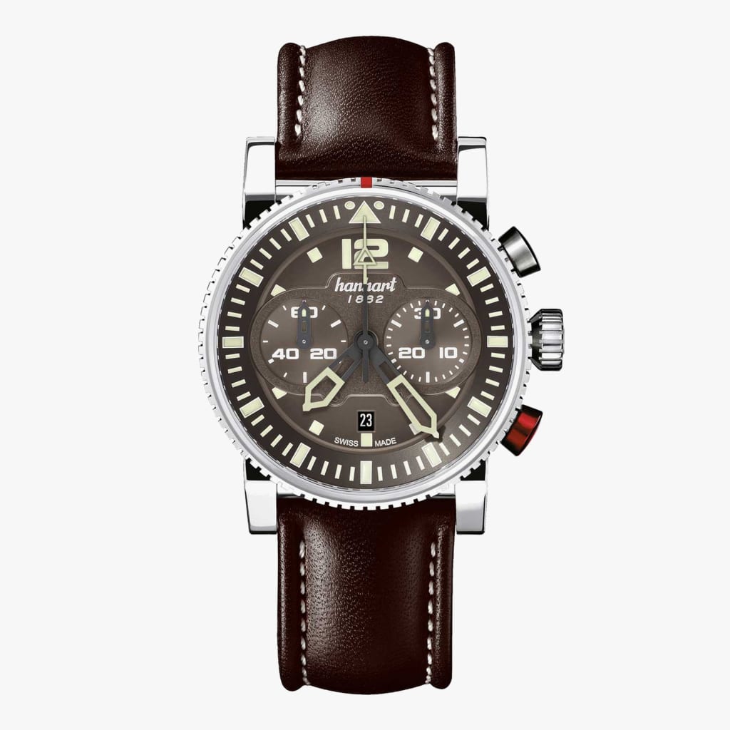 Hanhart Primus Pilot brown, 44 mm
