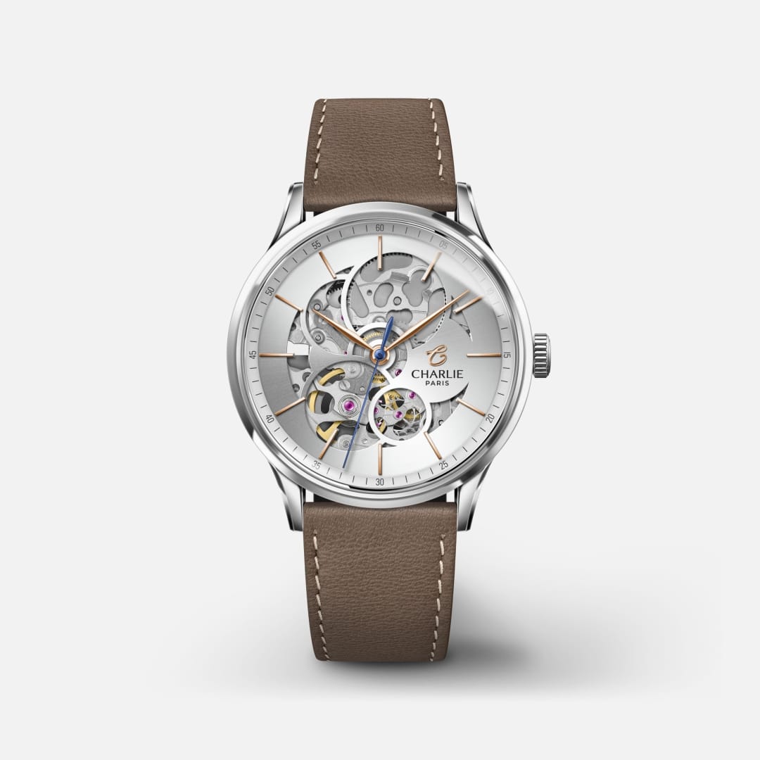 Charlie Paris Initial 36 – Skeleton – Steel | World Watch Museum