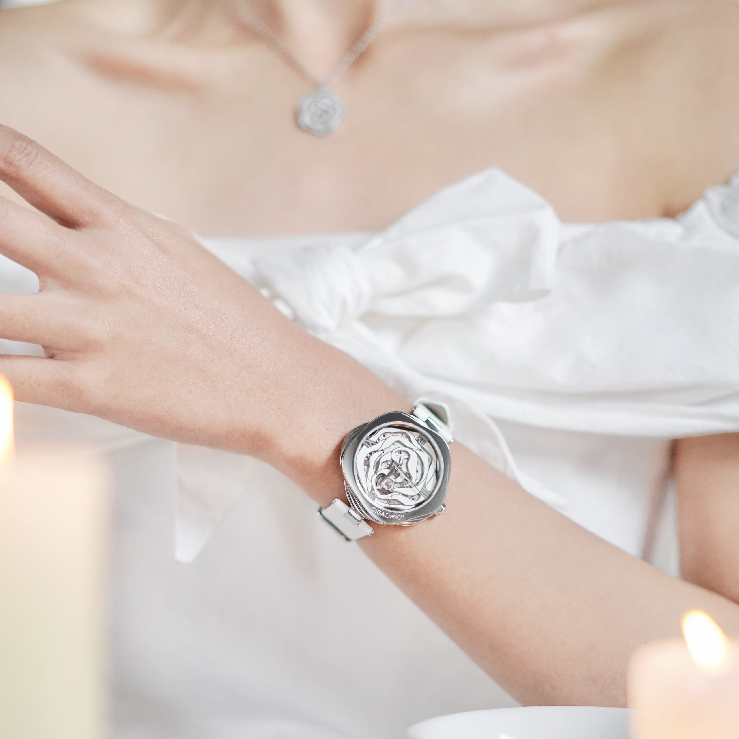 Ciga Design Denmark Rose Leather Strap Quartz