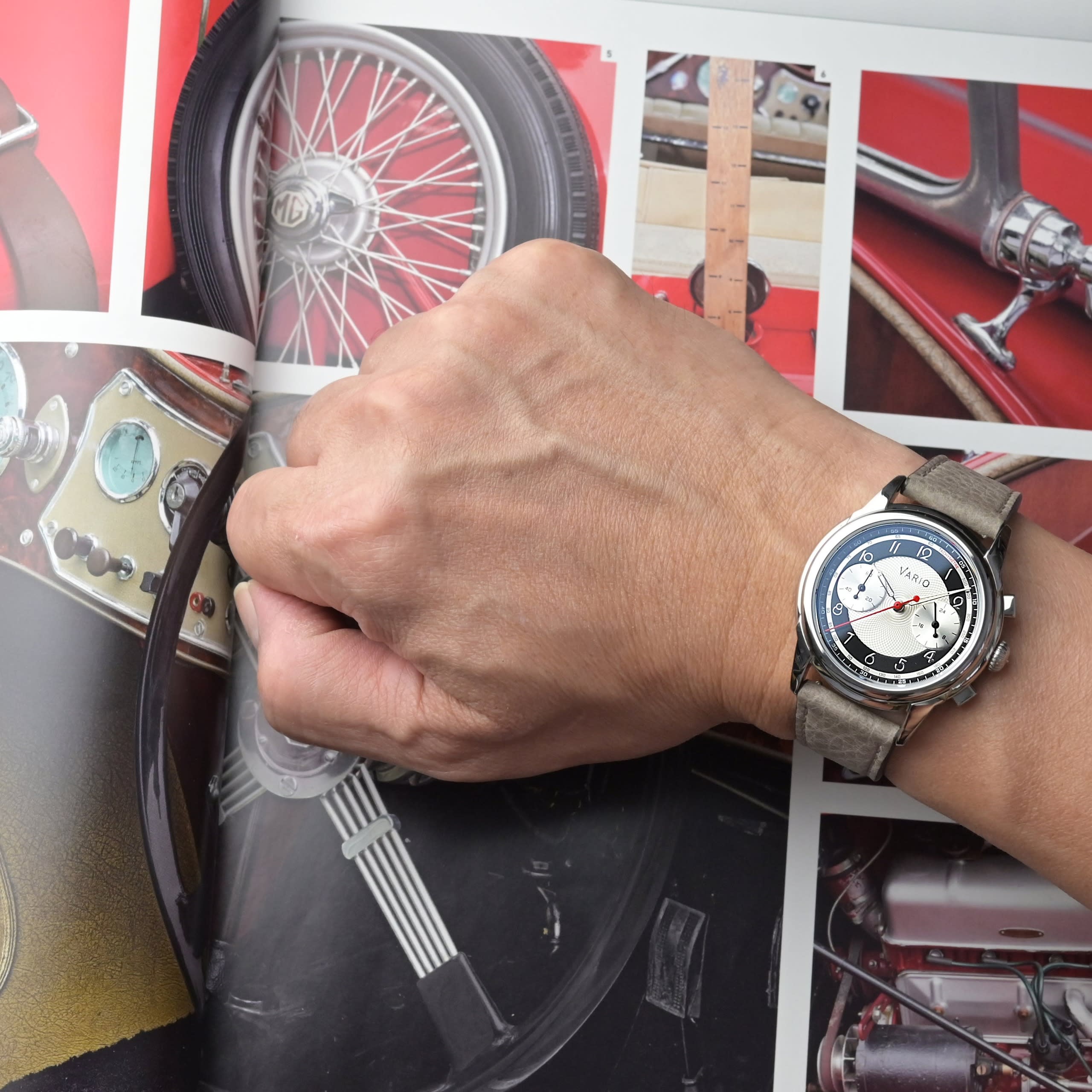 Vario Empire White Tuxedo Tachymètre Chronograph