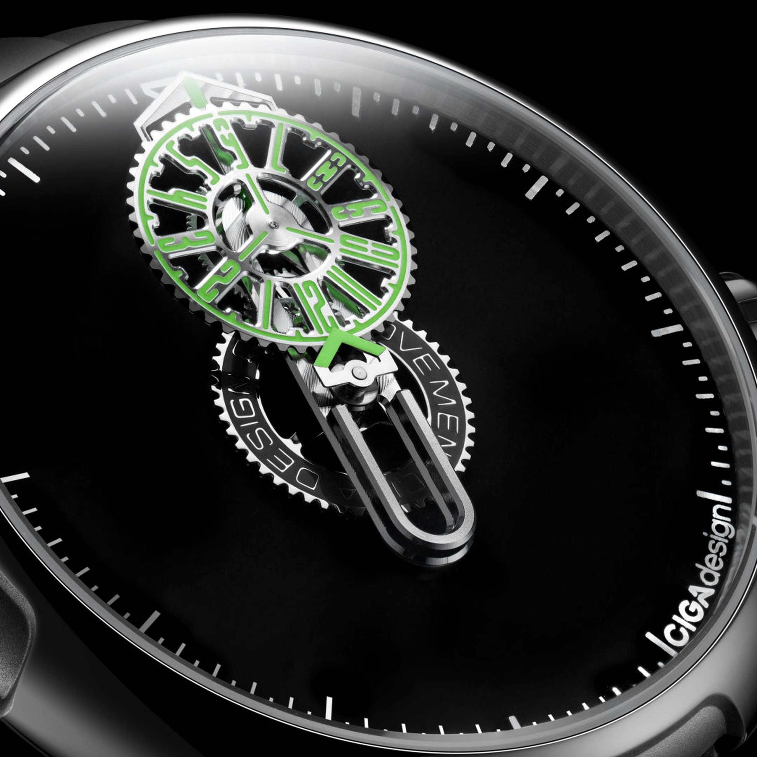 Ciga Design Automatic Wandering Hour Time Cipher Carbon