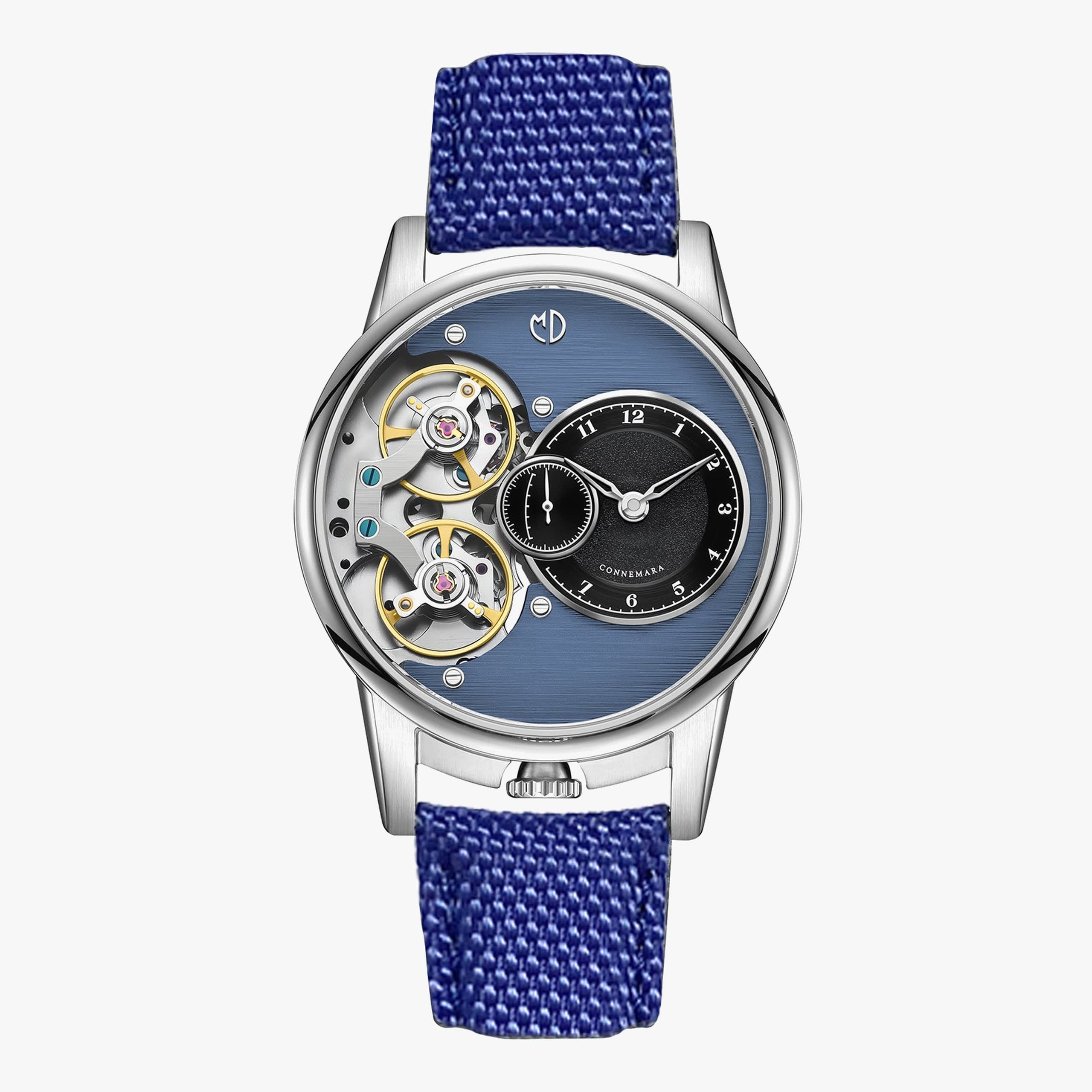 Md Watches Connemara Midnight Blue Indigo blue fabric strap