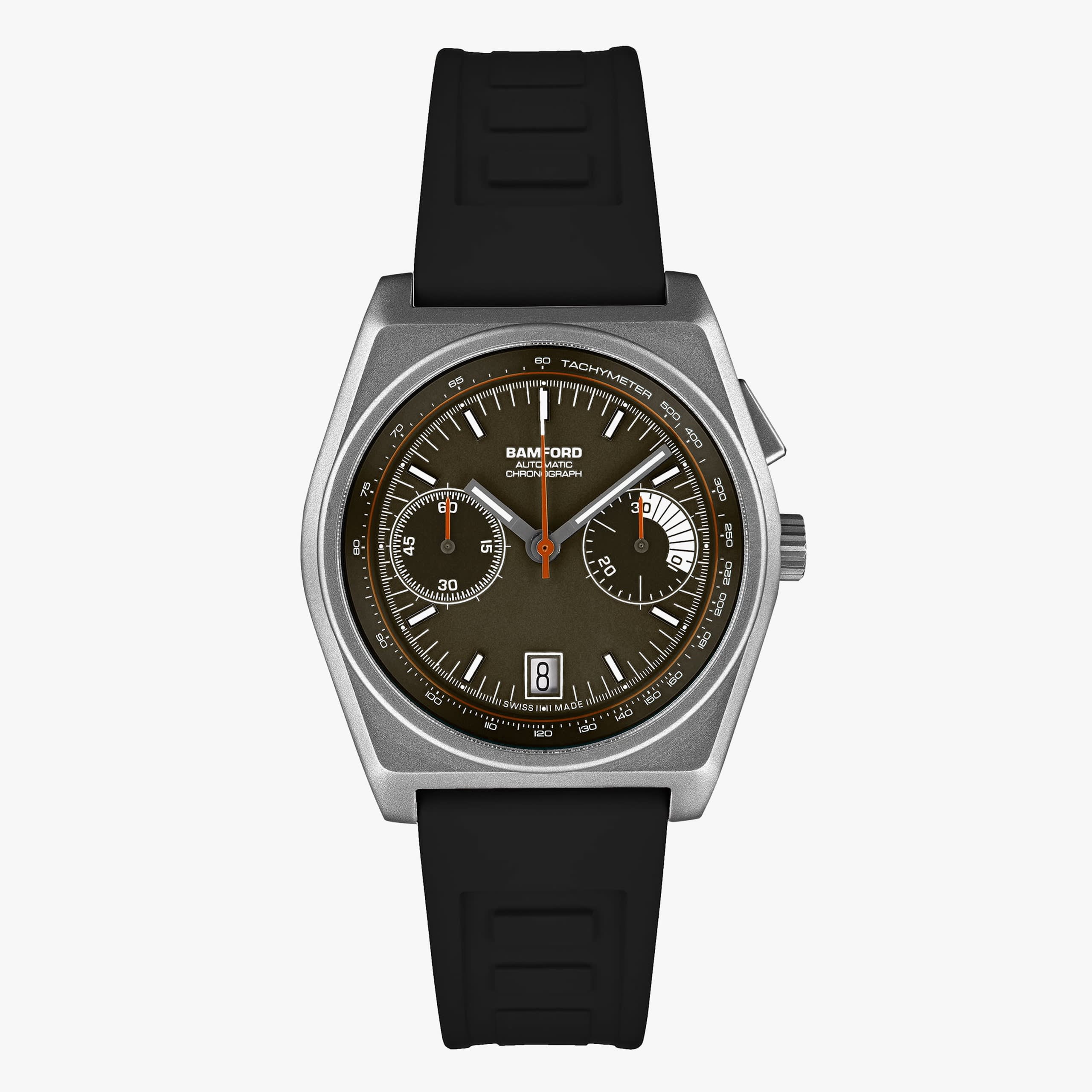Bamford London Titanium B347 - Brown/Flame Orange