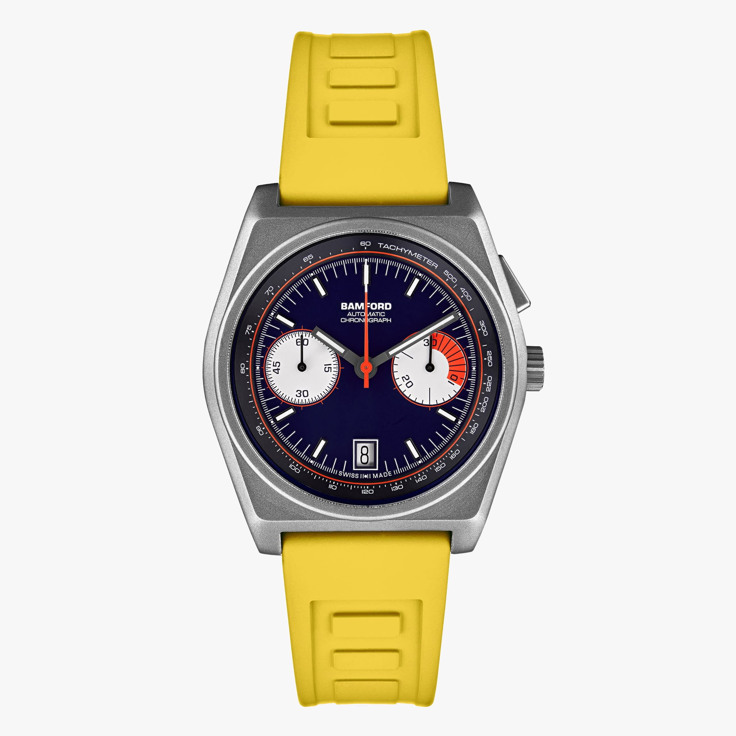 Bamford London Titanium B347 - Navy Blue/Flame Orange