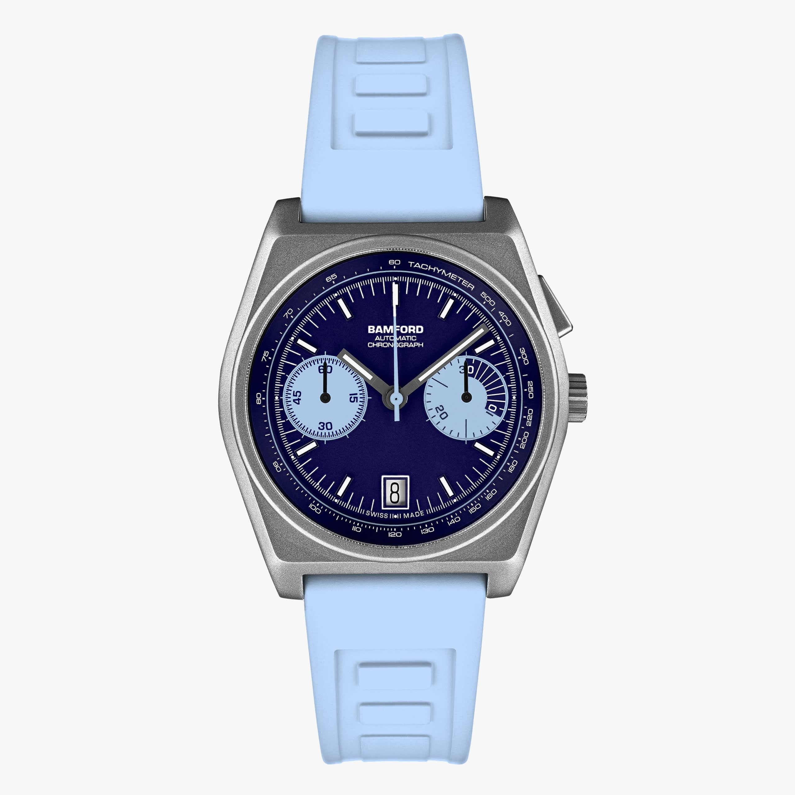Bamford London Titanium B347 - Navy Blue/Aqua Blue