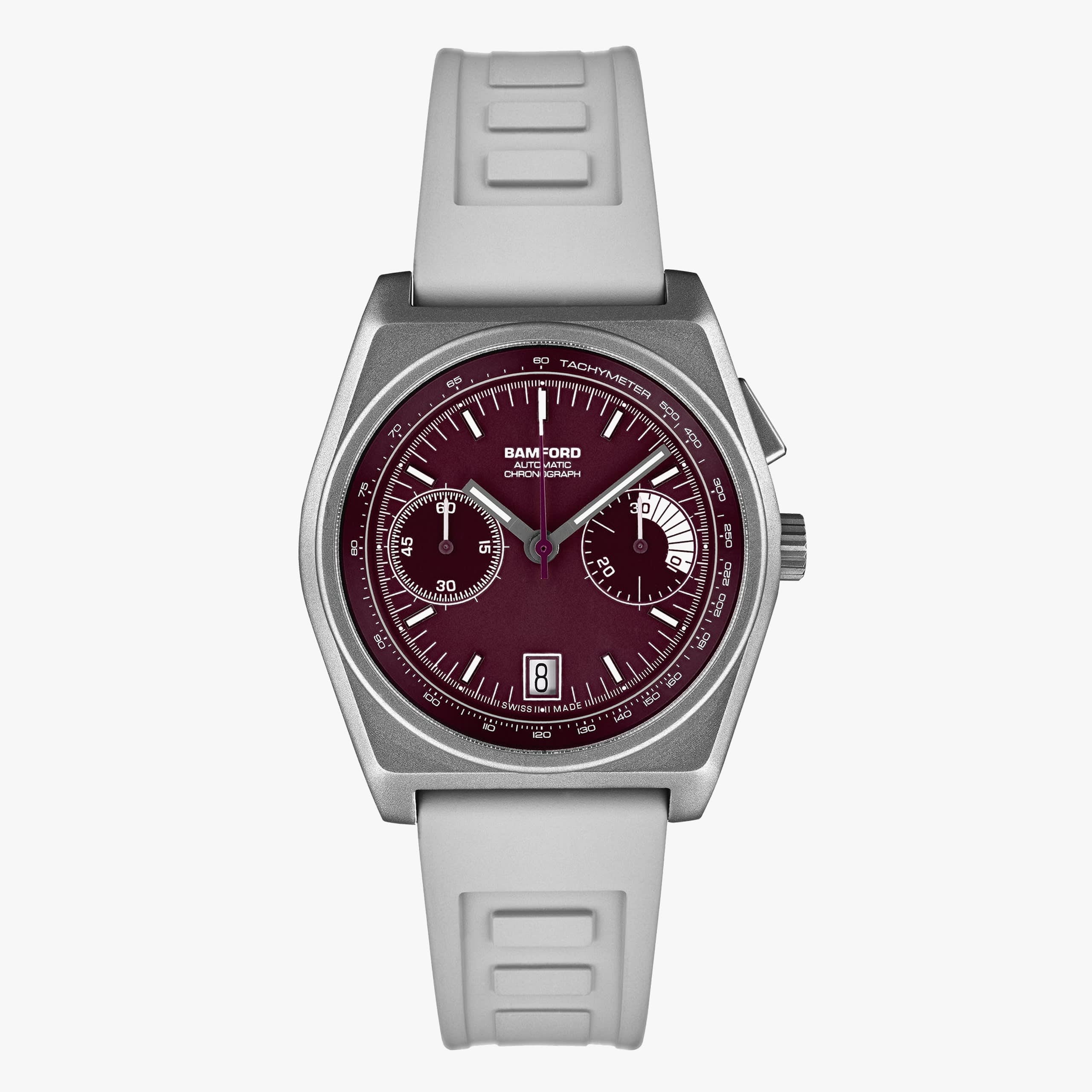 Bamford London Titanium B347 - Claret/White