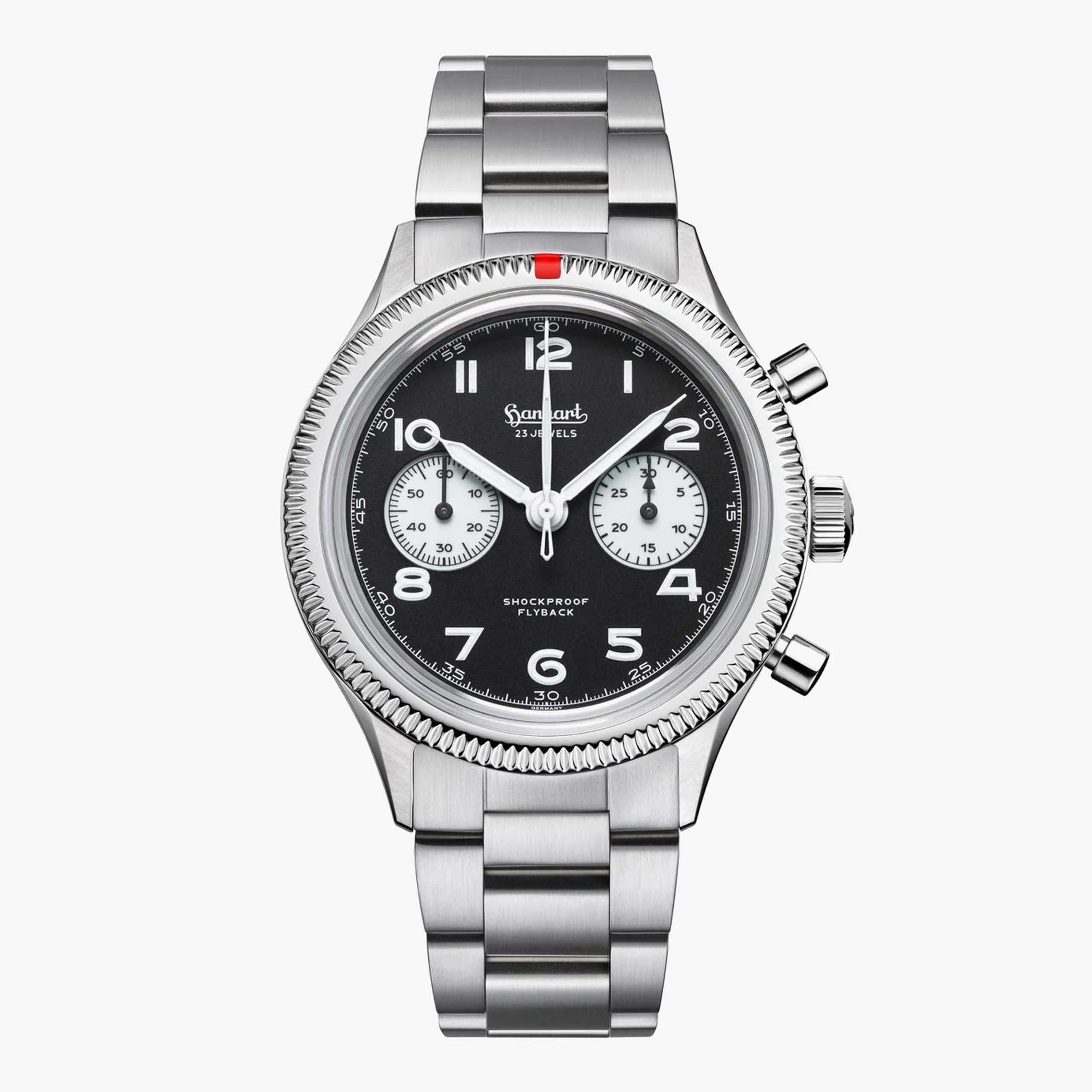 Hanhart 417 ES Flyback Reverse Panda, 42 mm