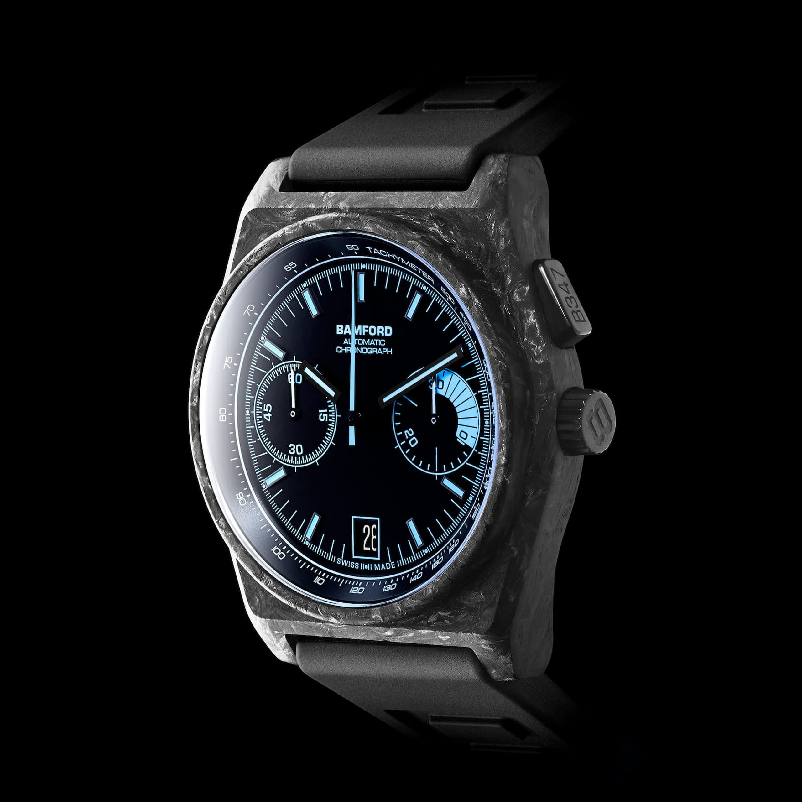 Bamford London Carbon B347 - Bamford Aqua Blue