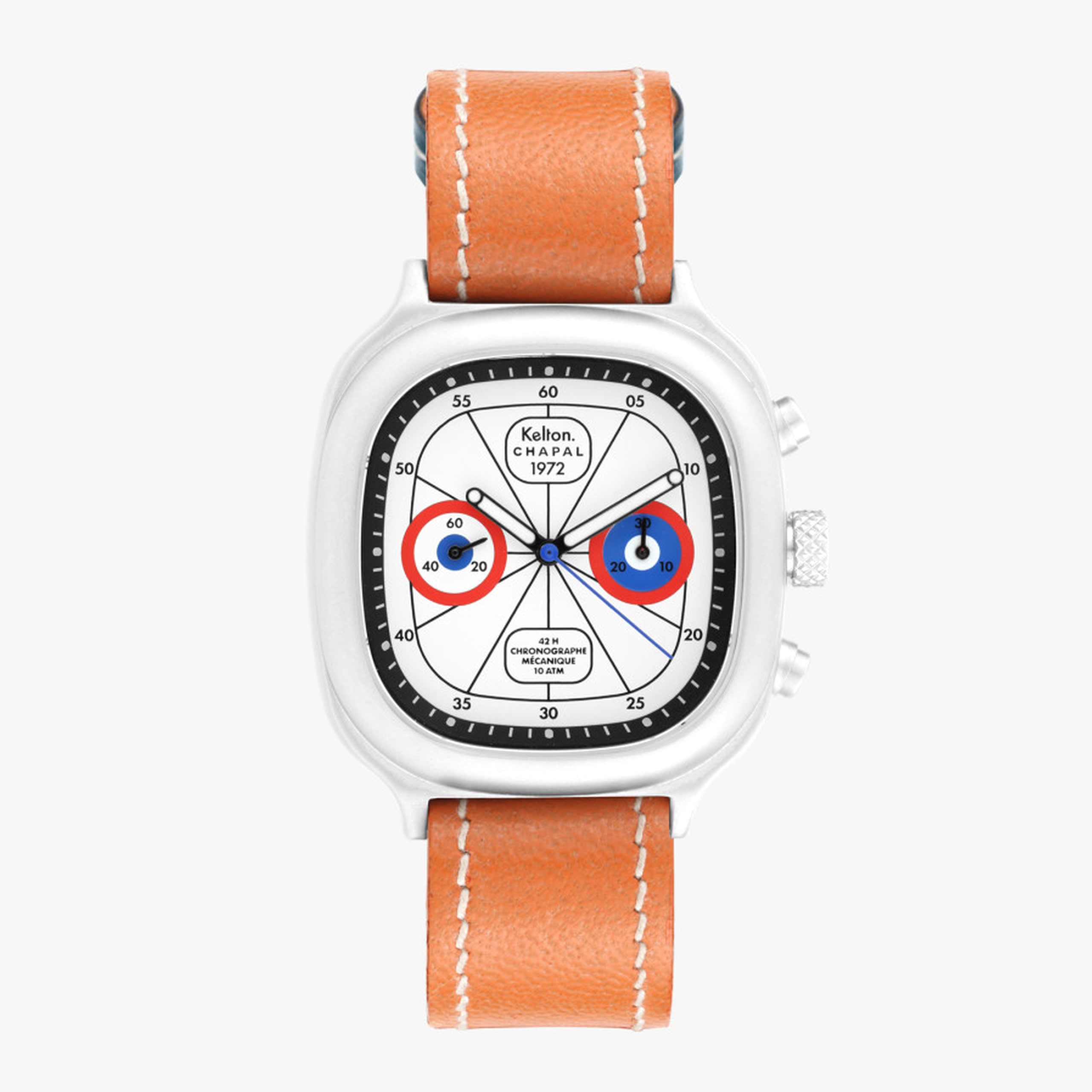 Kelton Chronographe 1972 Sky red & blue Kelton x Chapal