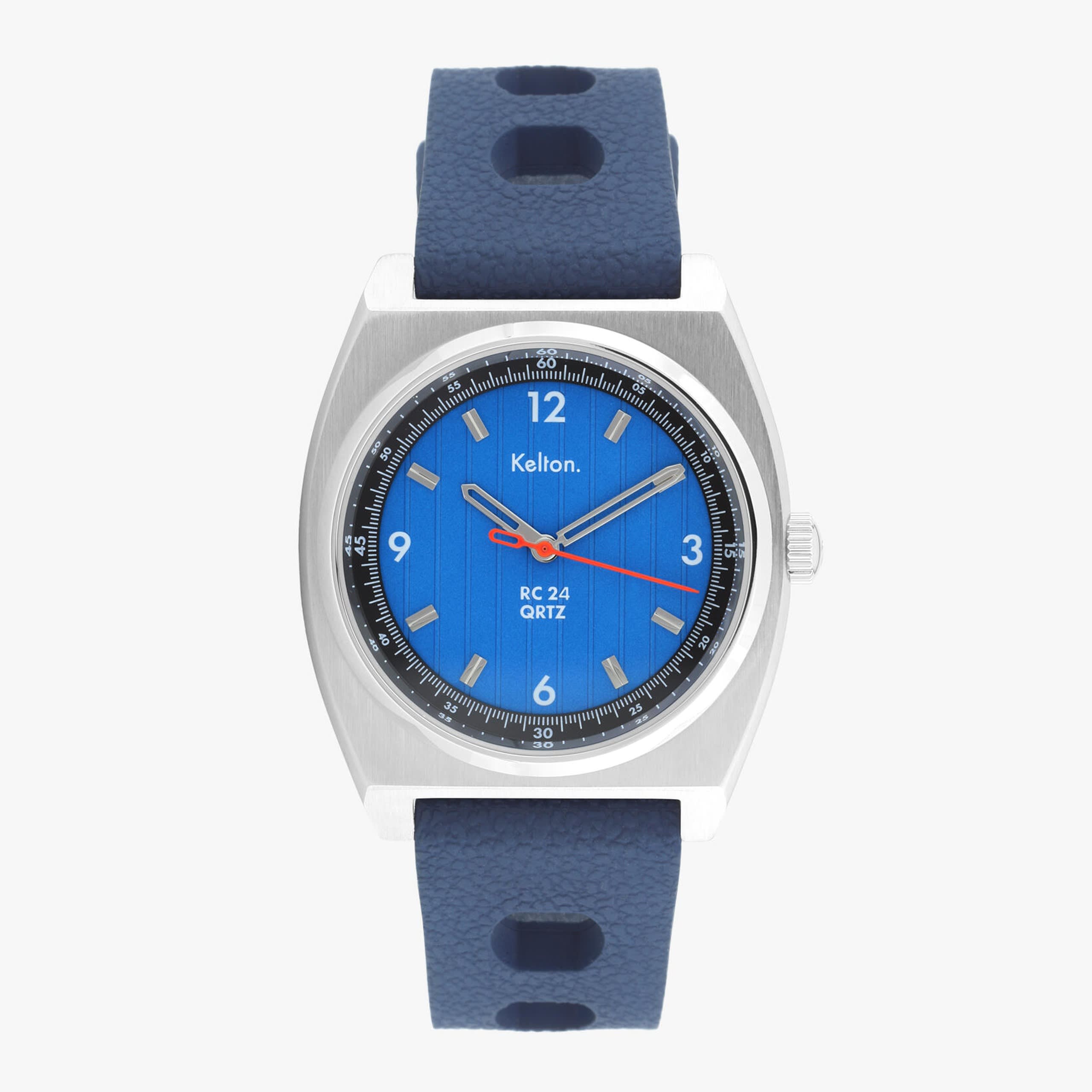 Kelton RC24 Petroleum Blue Quartz Watch – Blue tropic racing strap