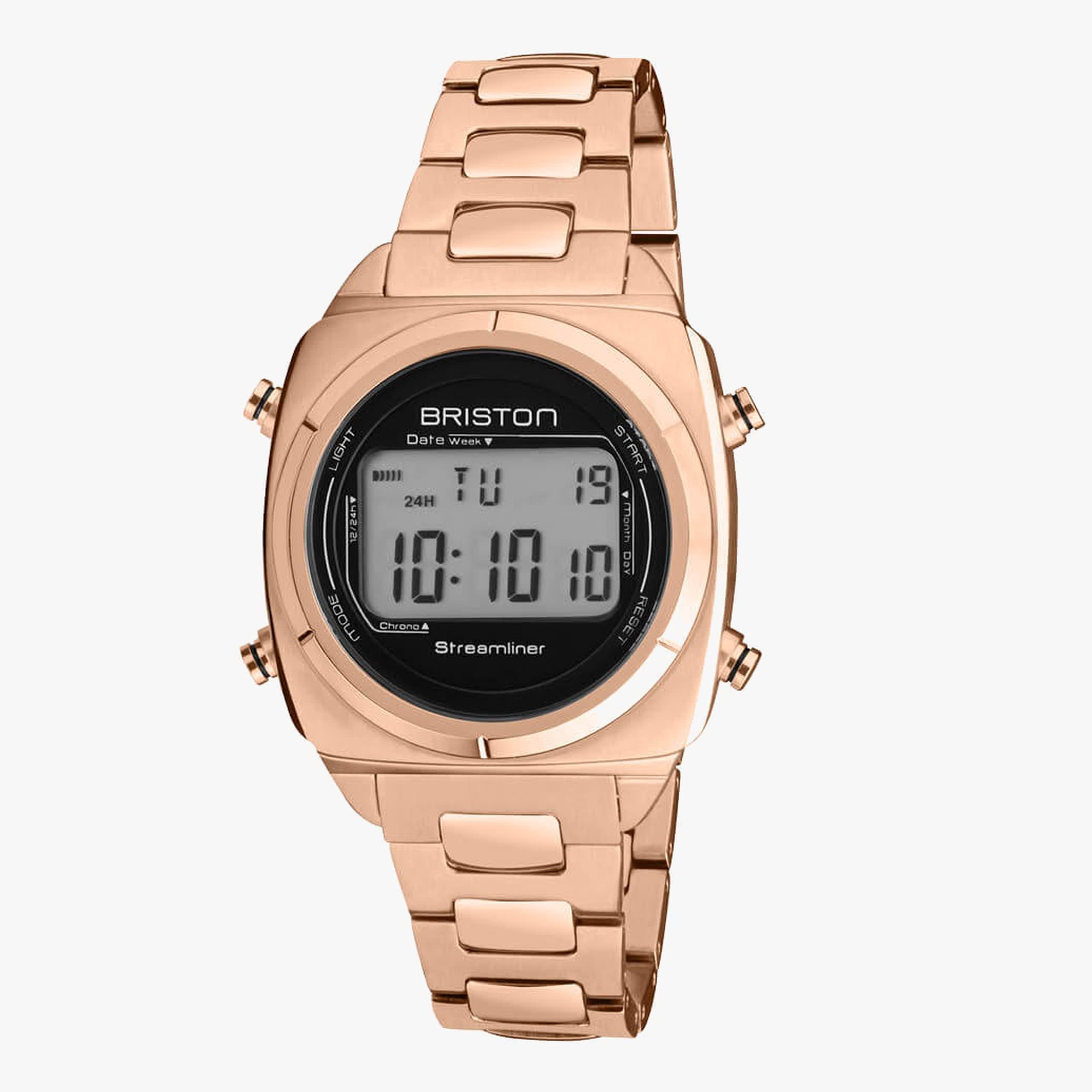 Briston Streamliner Digital Acero - Gold - Negro