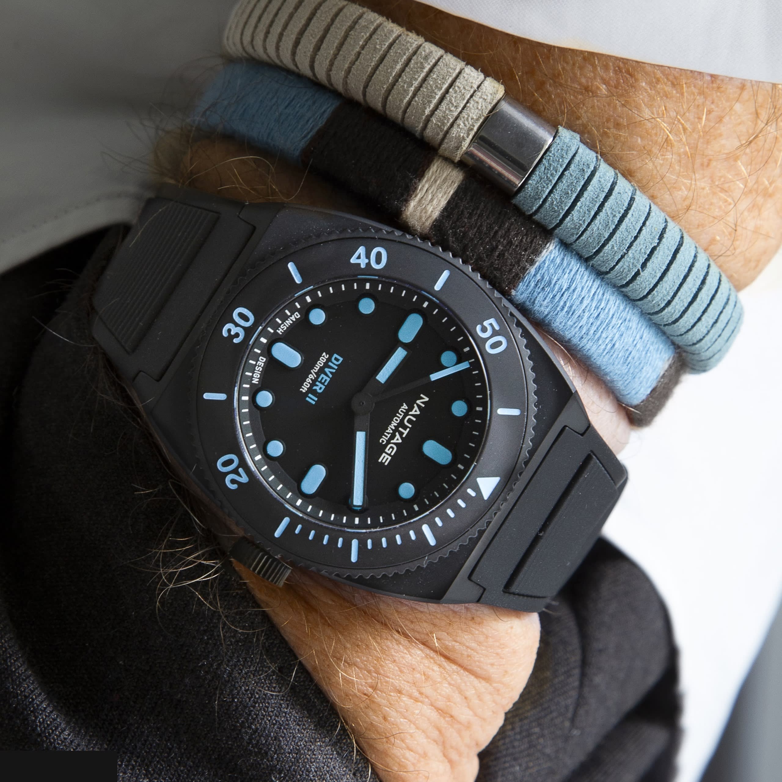 Nautage Diver II Black Blue Indices