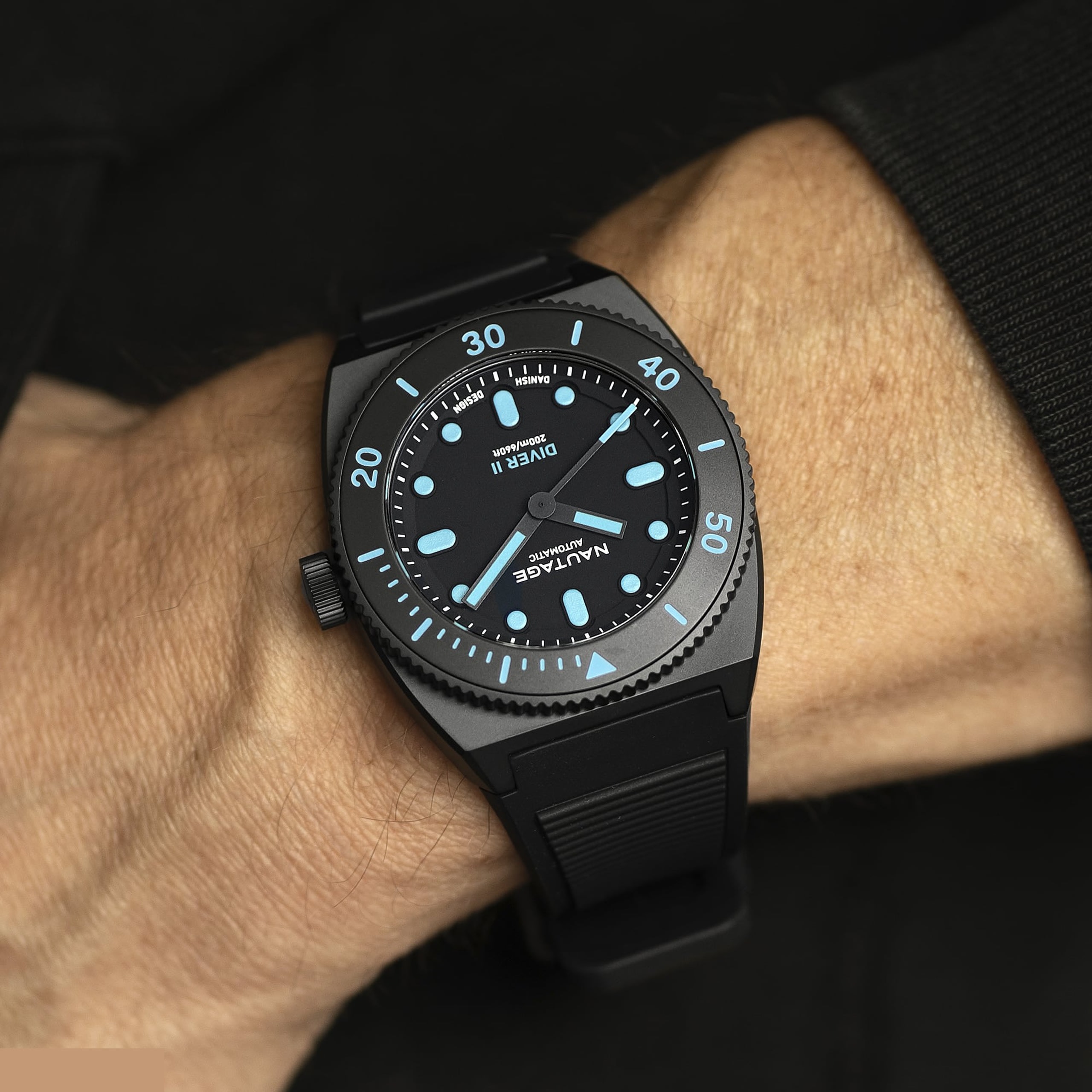 Nautage Diver II Black Blue Indices