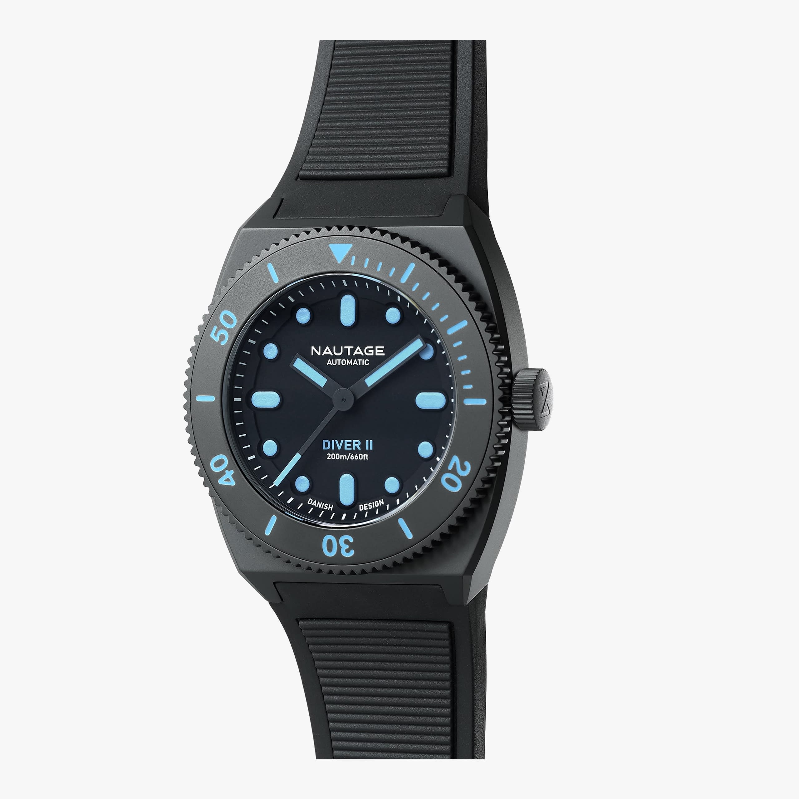 Nautage Diver II Black Blue Indices