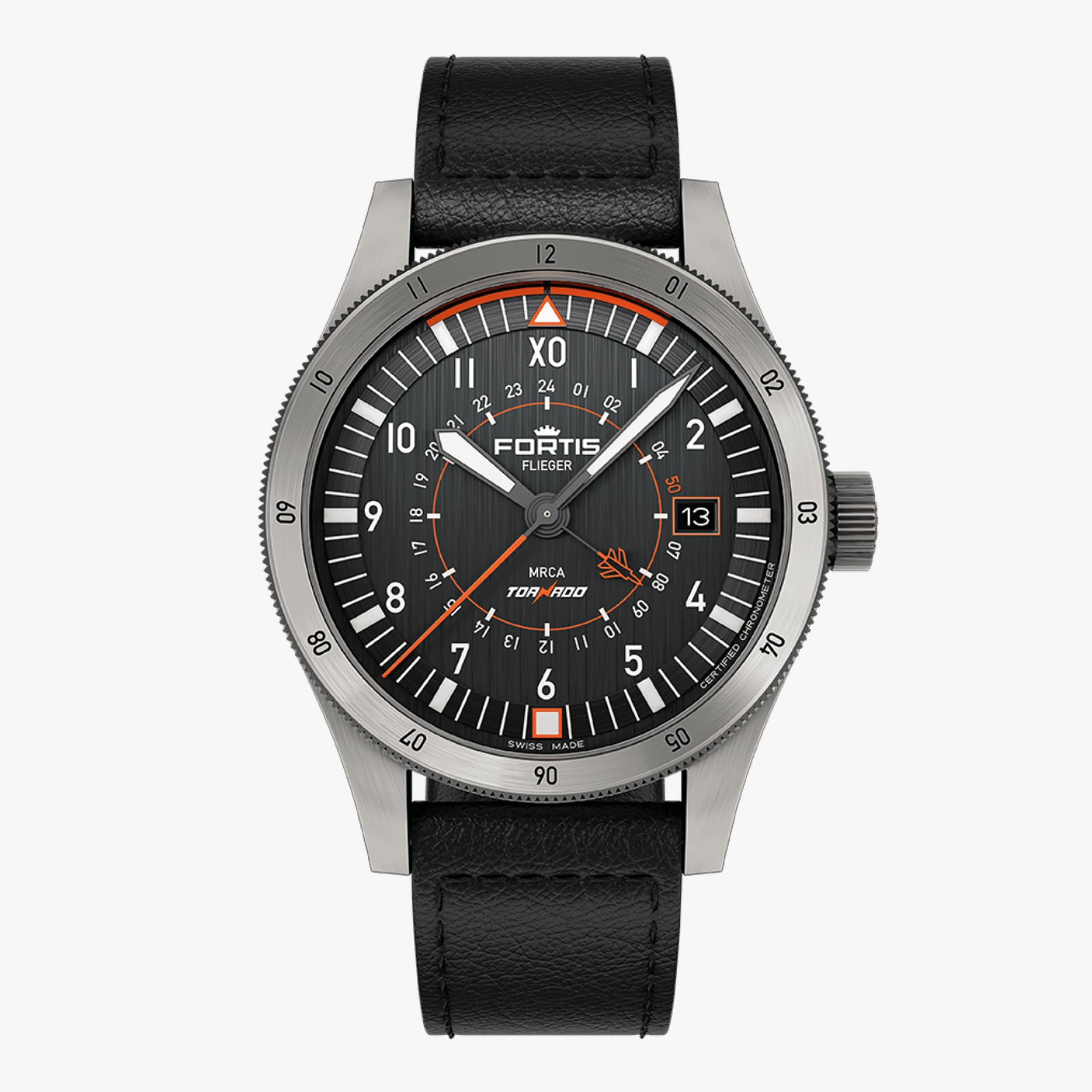 Fortis Flieger F-43 Triple-GMT - Tornado / Aviator Strap