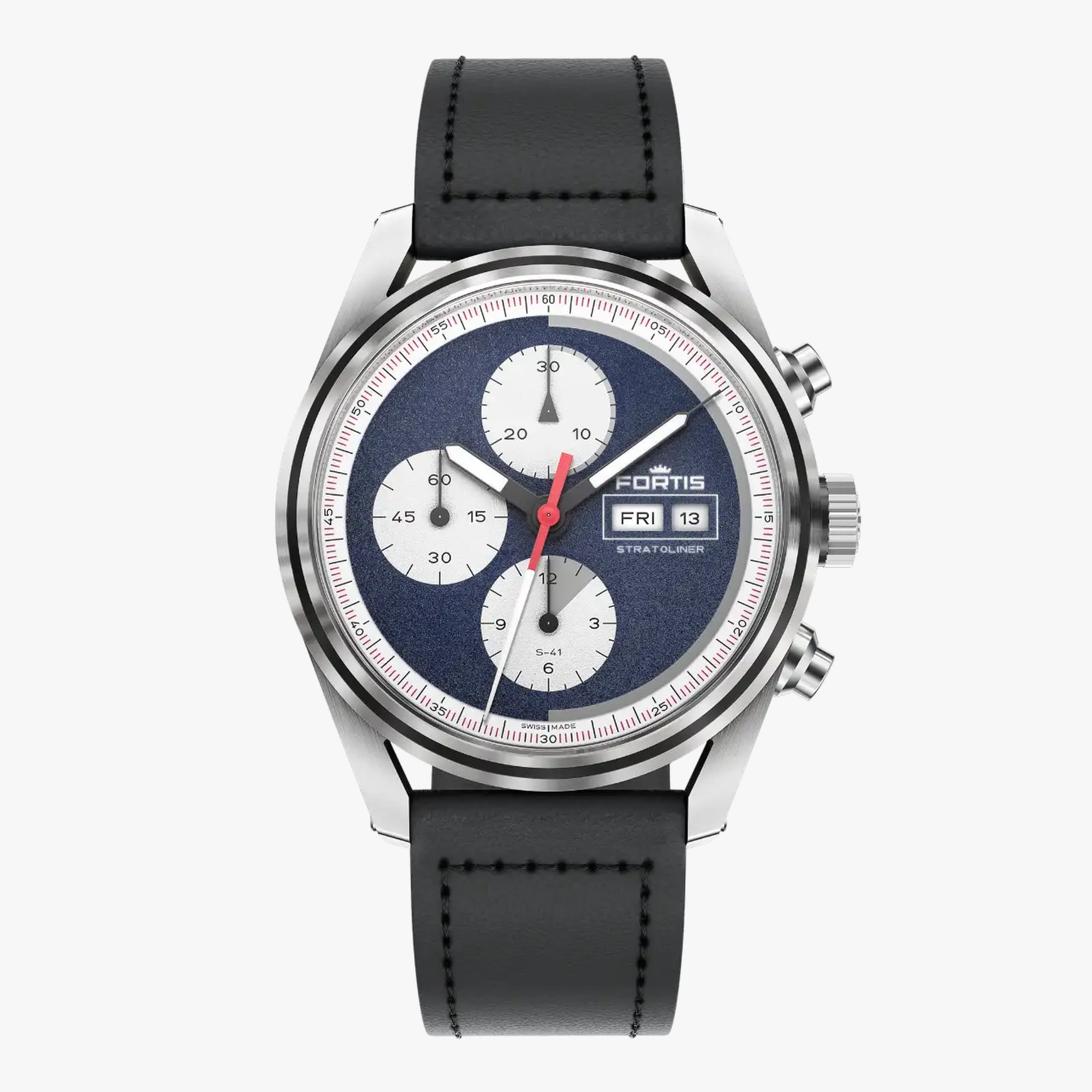 Fortis Stratoliner S-41 - Blue Japan / Aviator Strap
