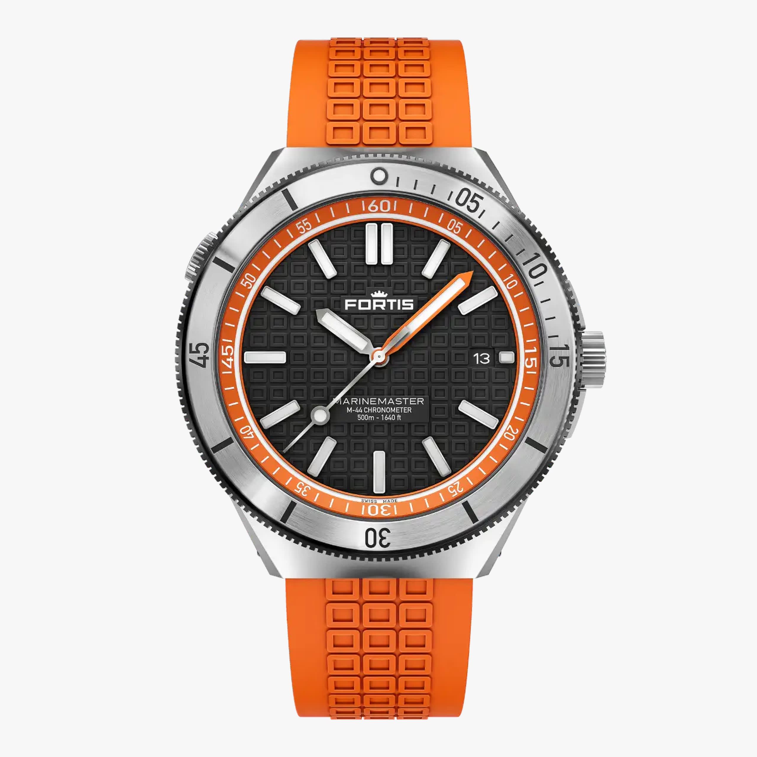 Fortis Marinemaster M-44 - Amber Orange / Horizon Strap