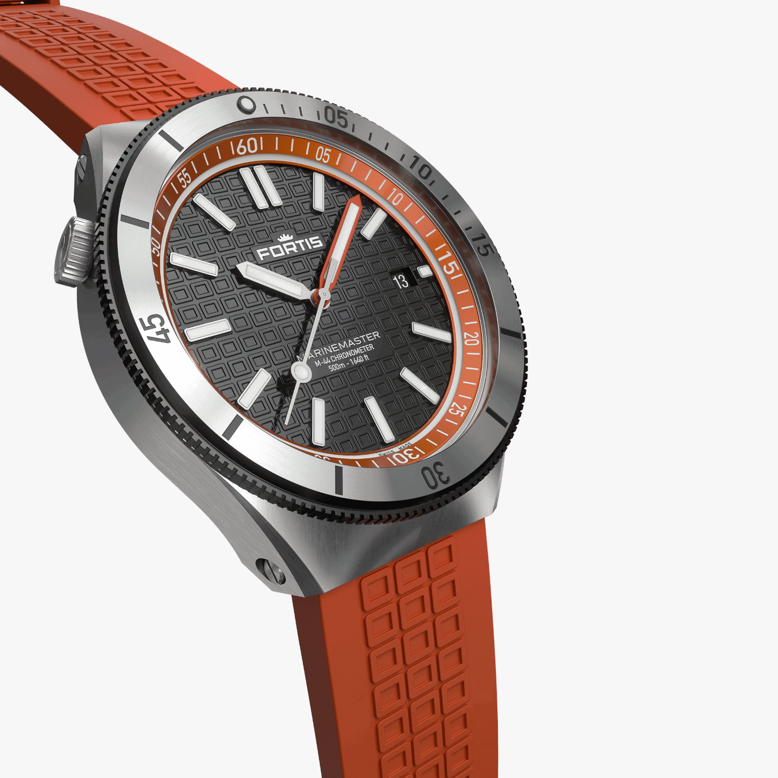 Fortis Marinemaster M-44 - Amber Orange / Horizon Strap