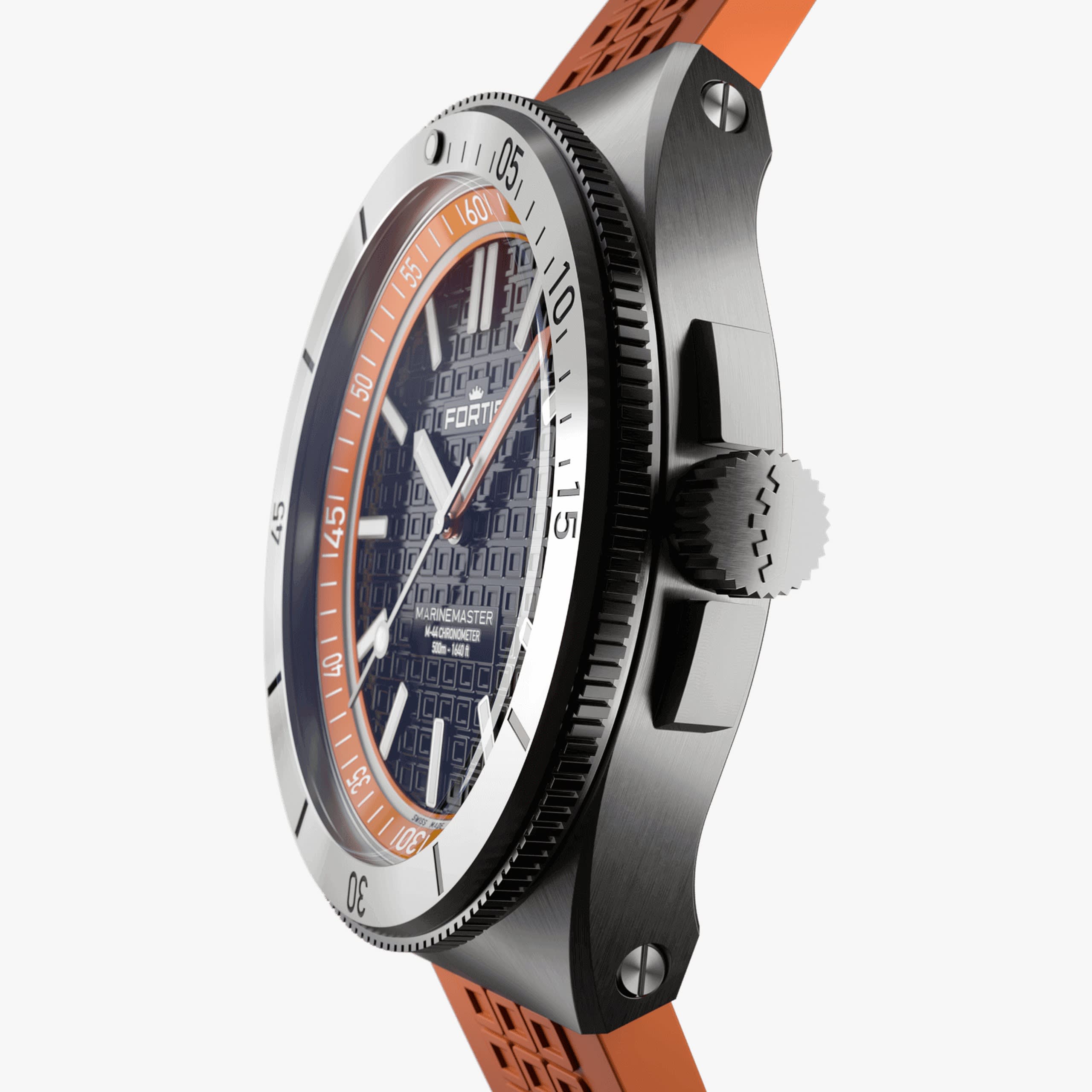 Fortis Marinemaster M-44 - Amber Orange / Horizon Strap