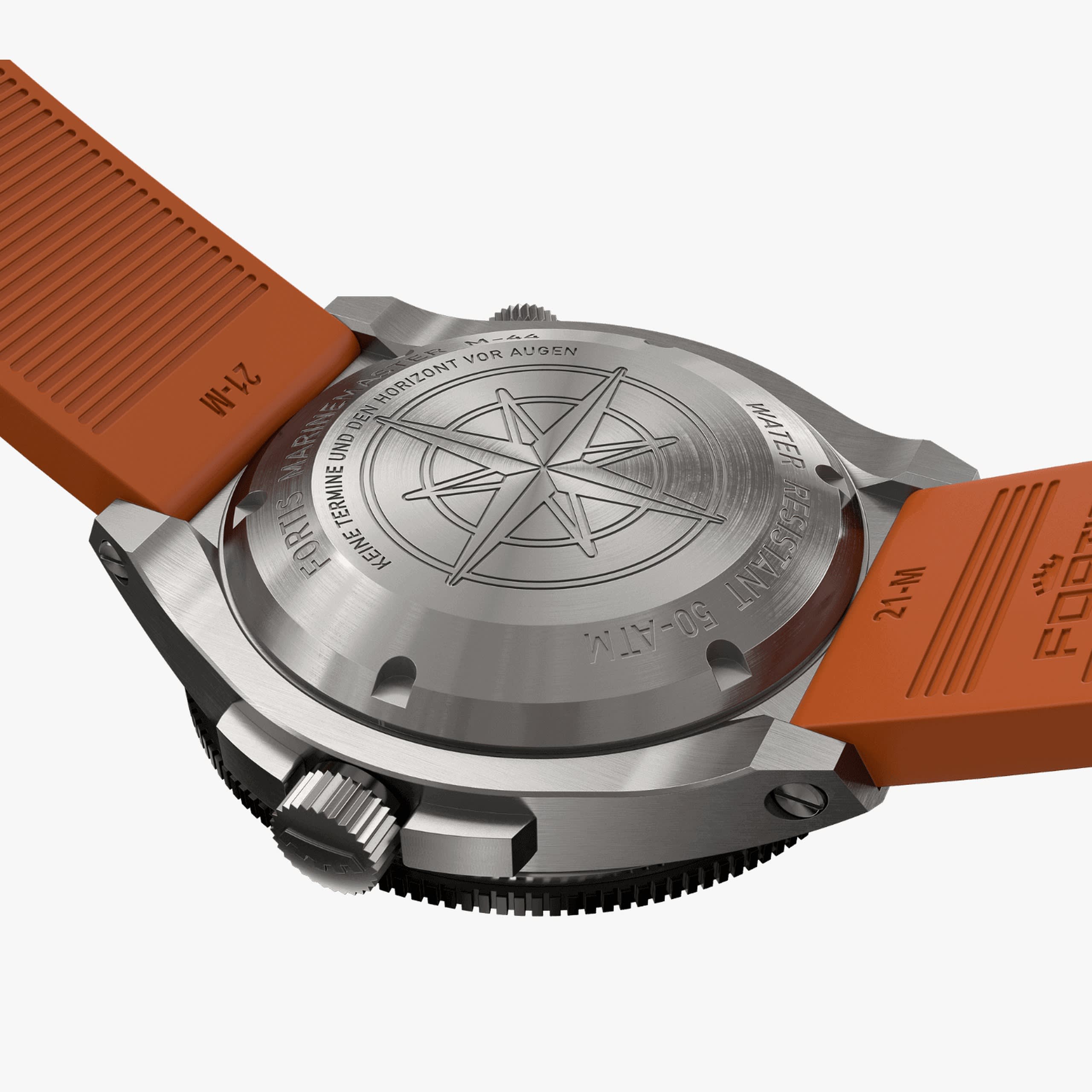 Fortis Marinemaster M-44 - Amber Orange / Horizon Strap