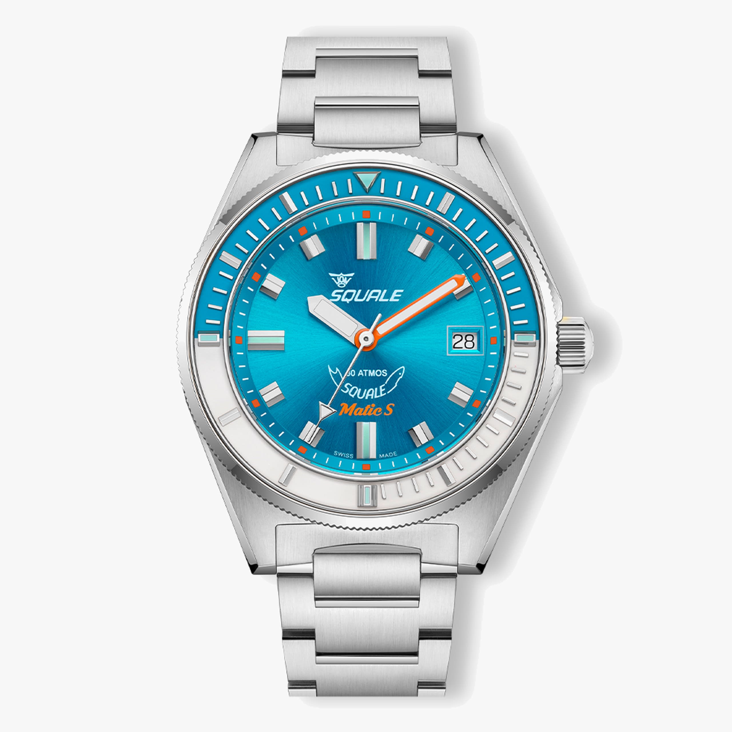 Squale Matic S Light Blue Bracelet