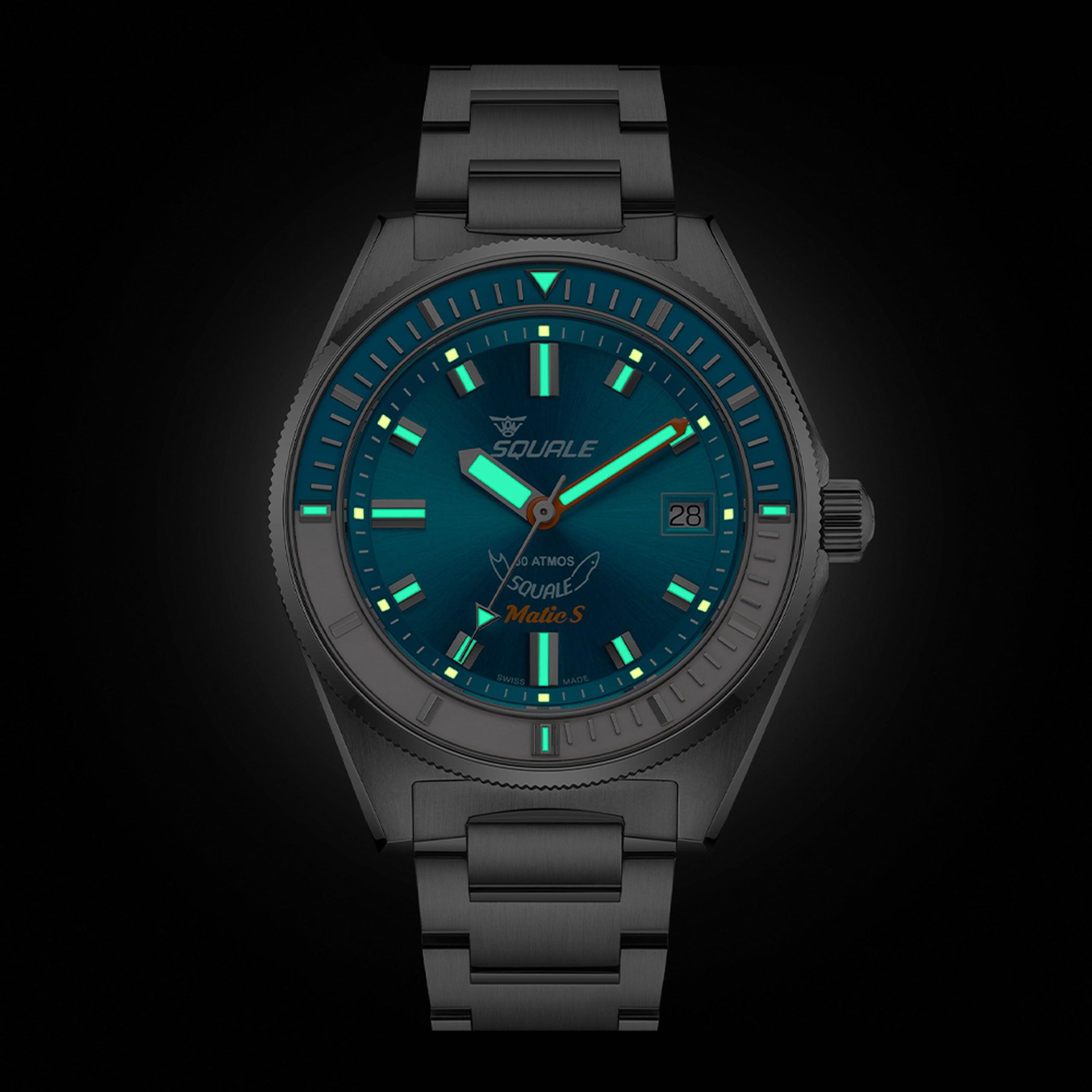 Squale Matic S Light Blue Bracelet