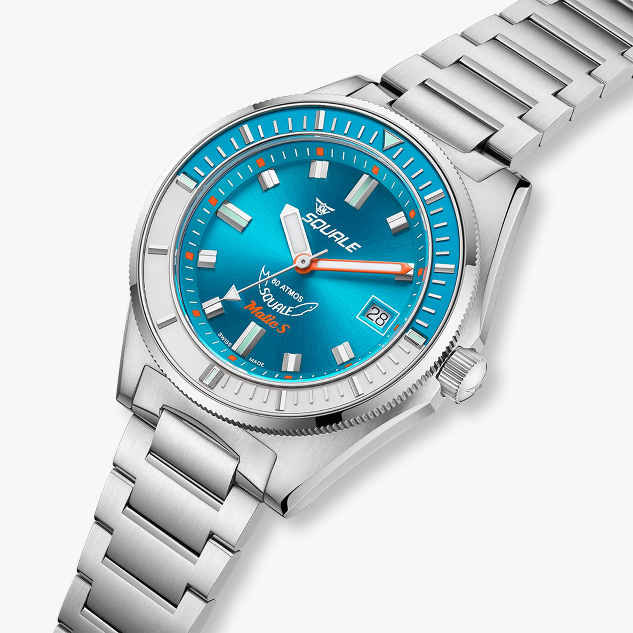 Squale Matic S Light Blue Bracelet