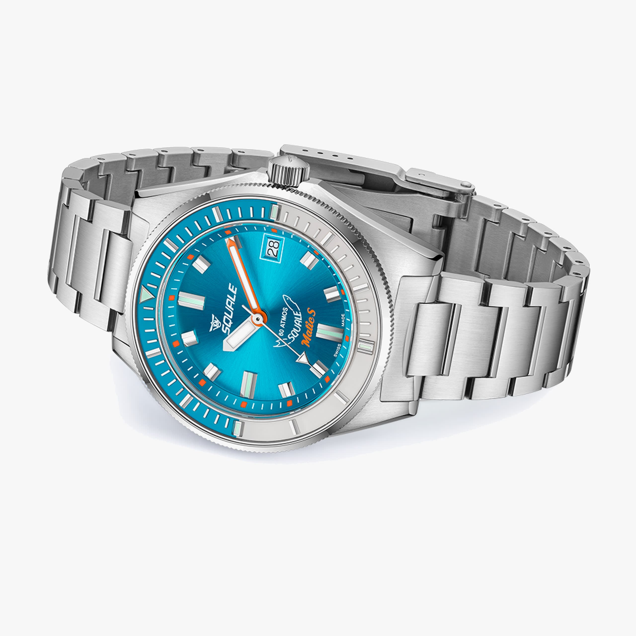 Squale Matic S Light Blue Bracelet