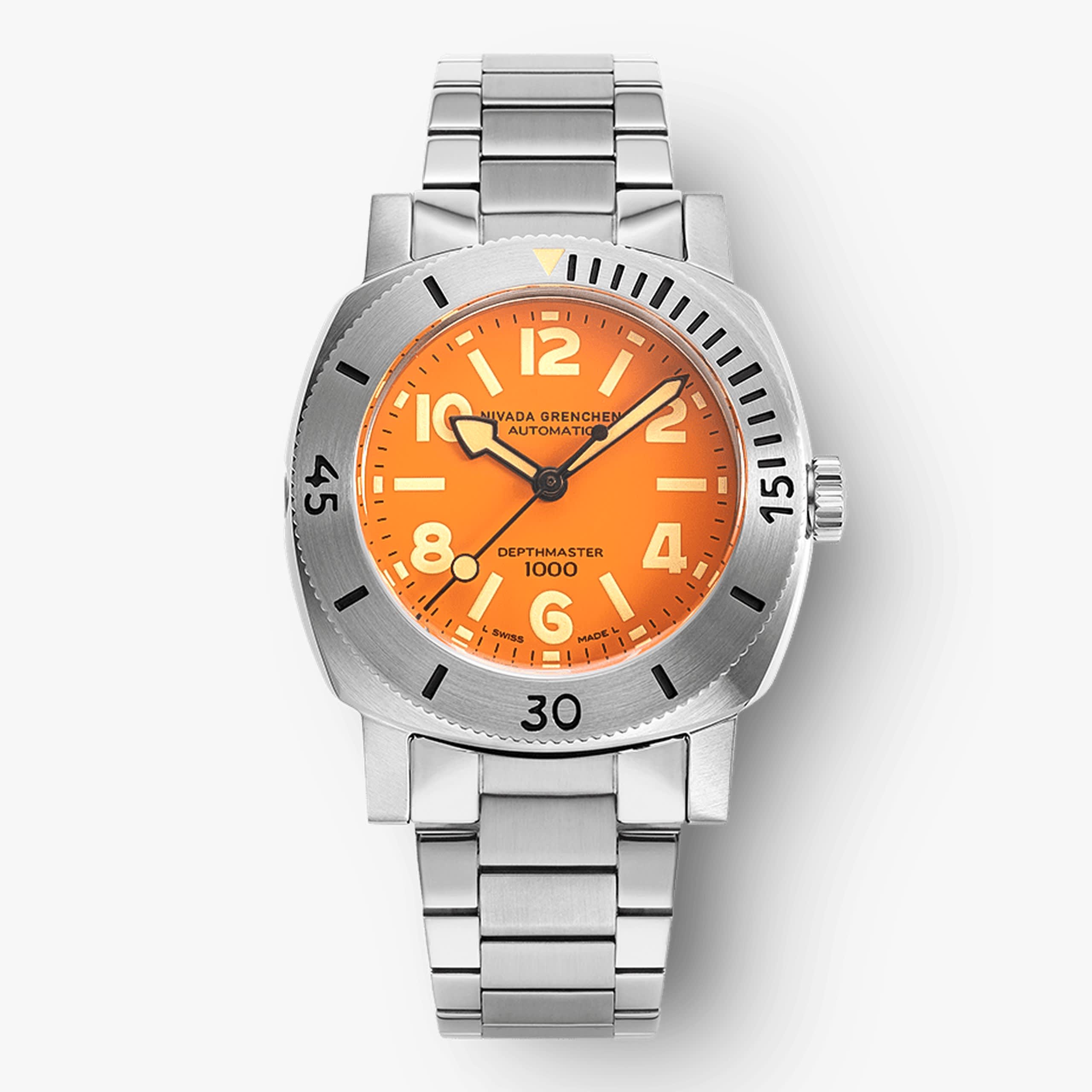 Nivada Orange Depthmaster - Bracelet Flat Link