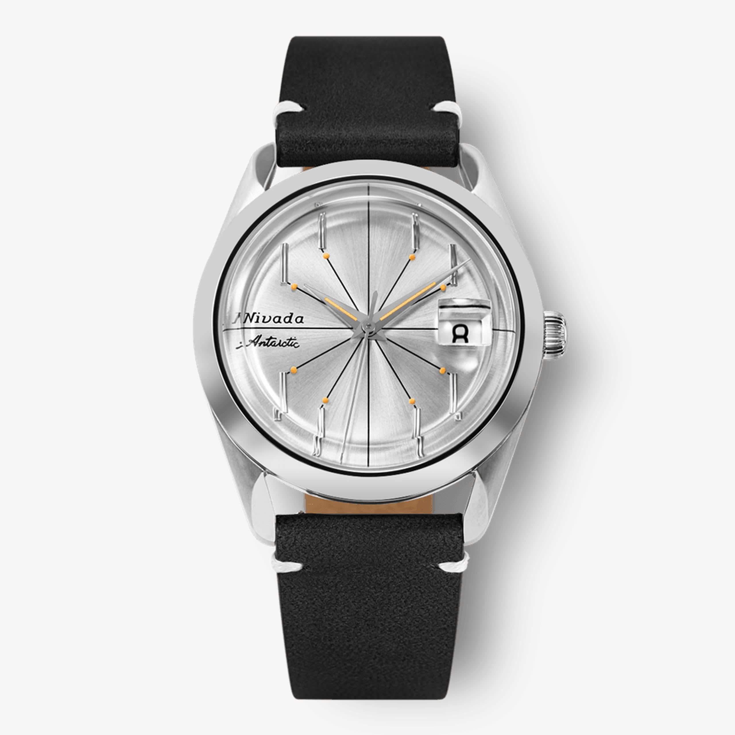 Nivada Antarctic Spider - Black leather White Stitching