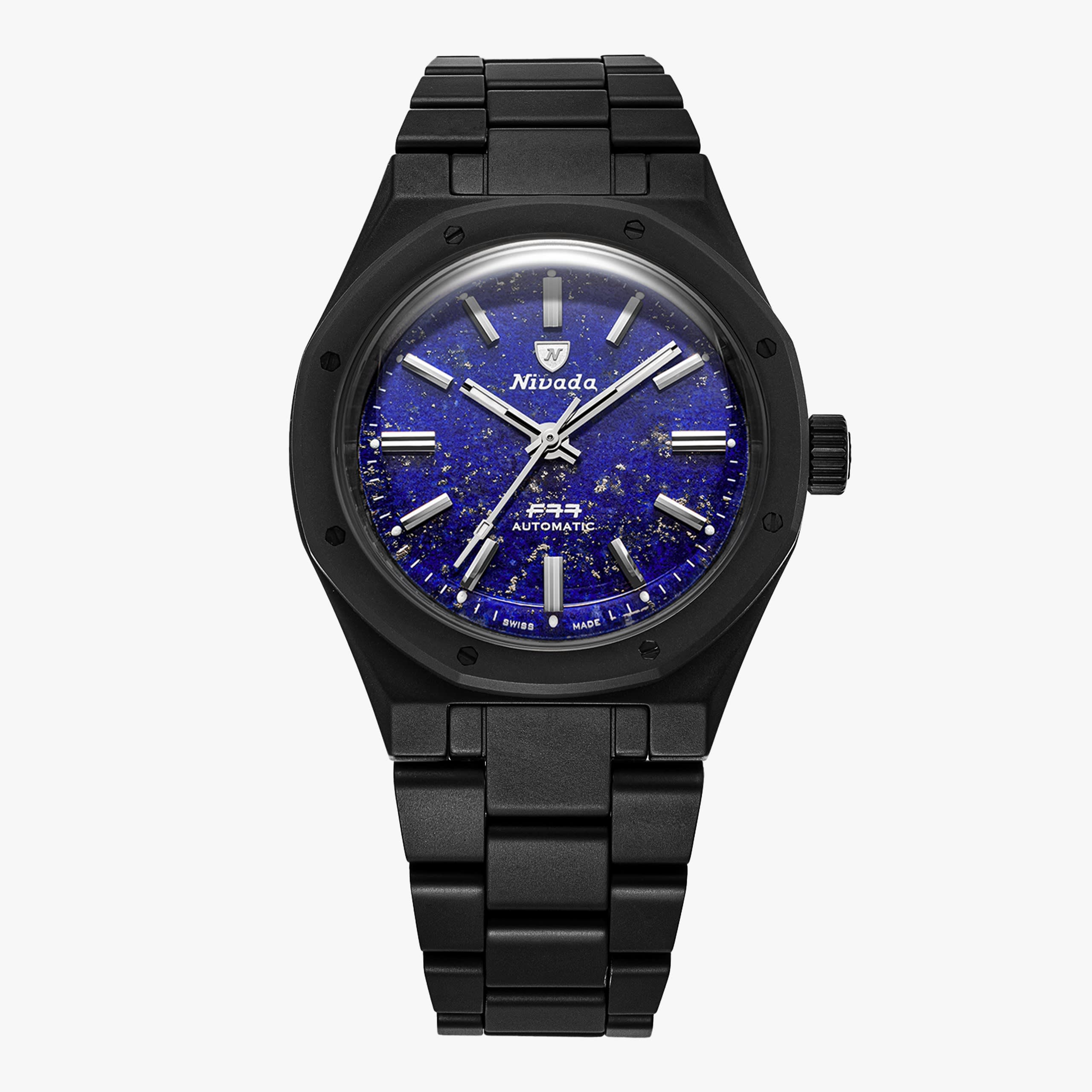 Nivada F77 Black Ceramic Lapis Lazuli MK1 - 37mm