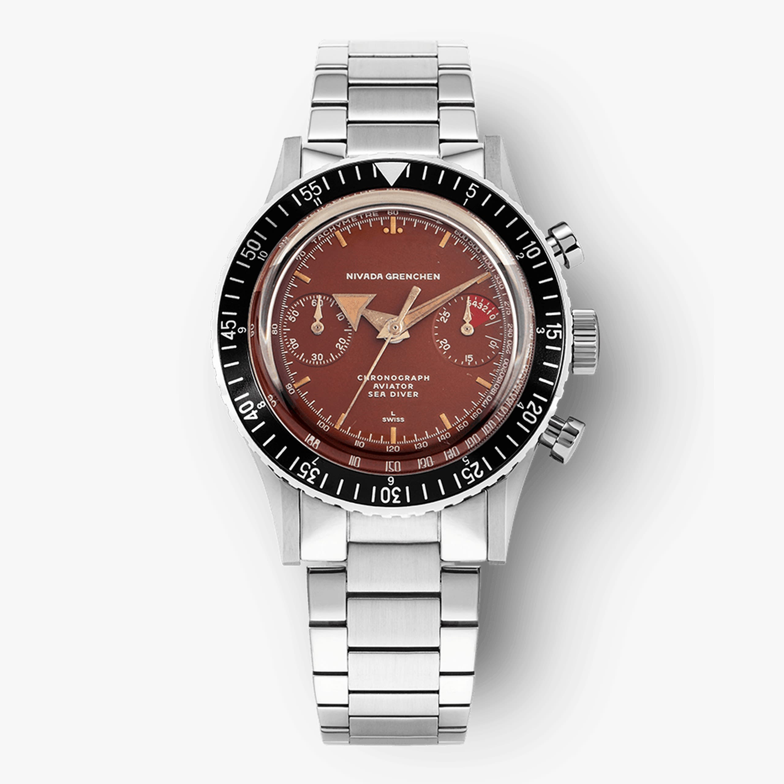Nivada Broad Arrow « Tropical Dial » INTER.BEZEL - Manual - Bracelet Flat Link