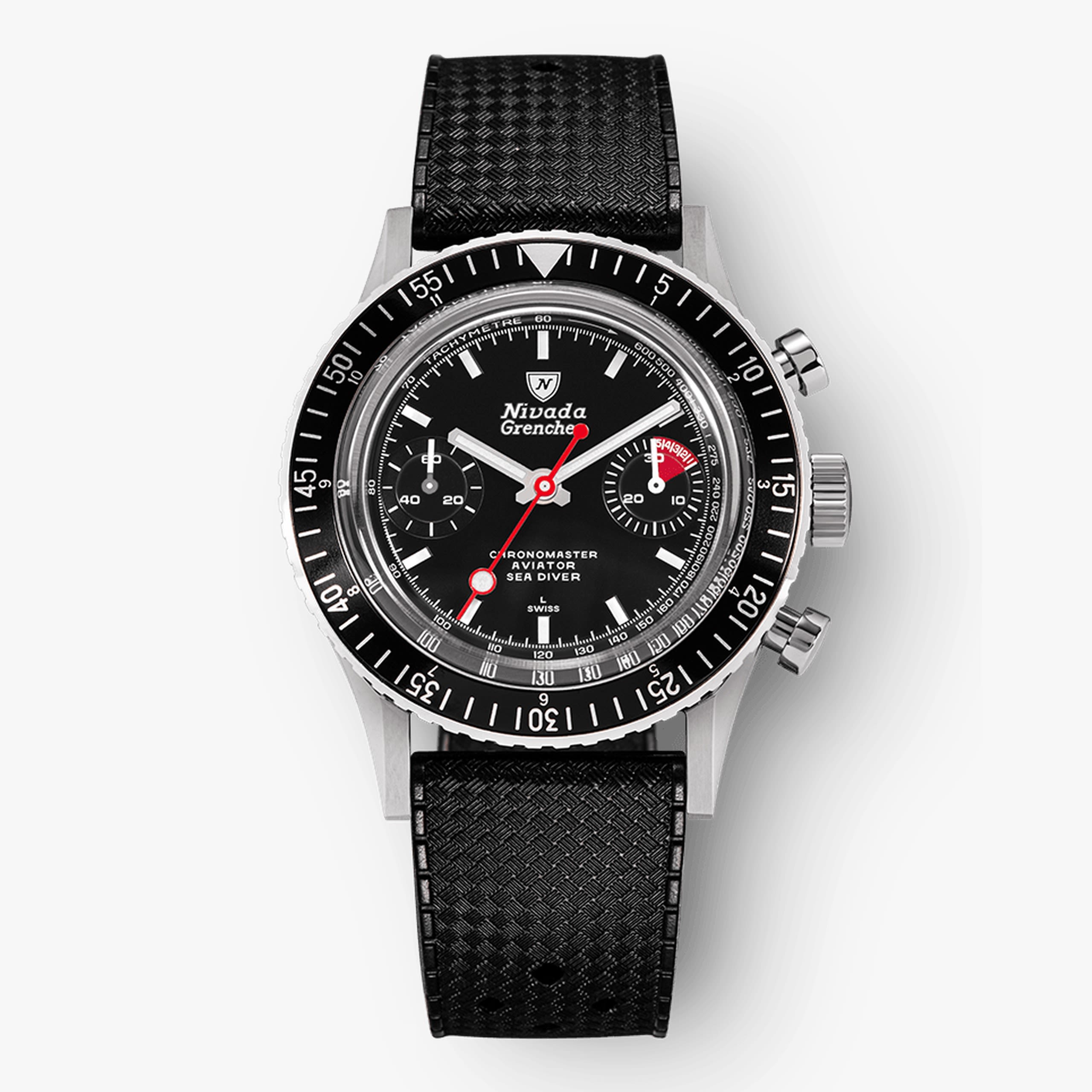 Nivada White Lollipop Manual INTER.BEZEL - Rubber tropic