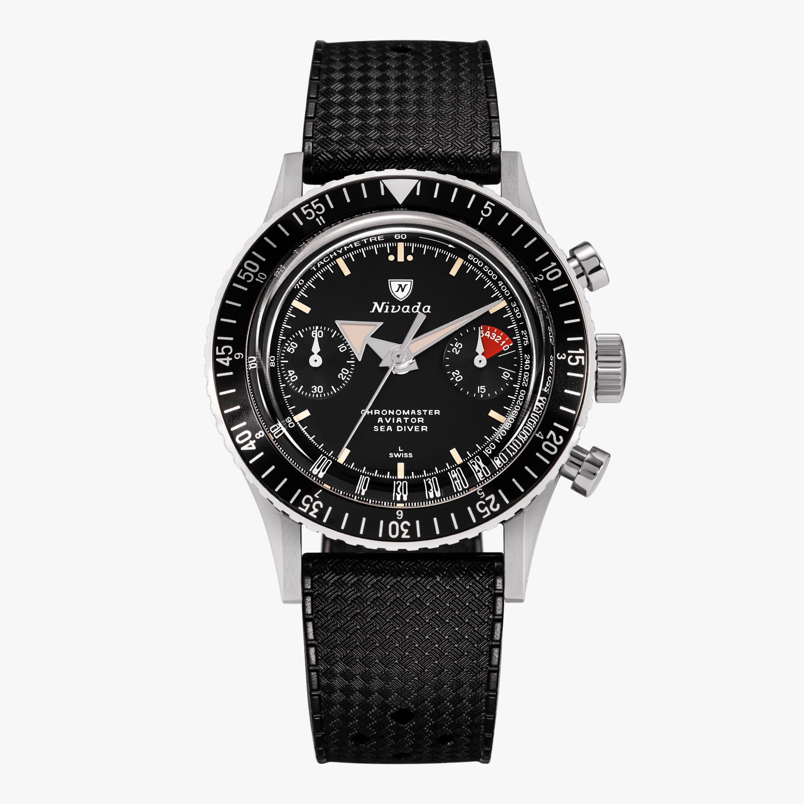 Nivada Broad Arrow N INTER.BEZEL - Manual - Rubber tropic