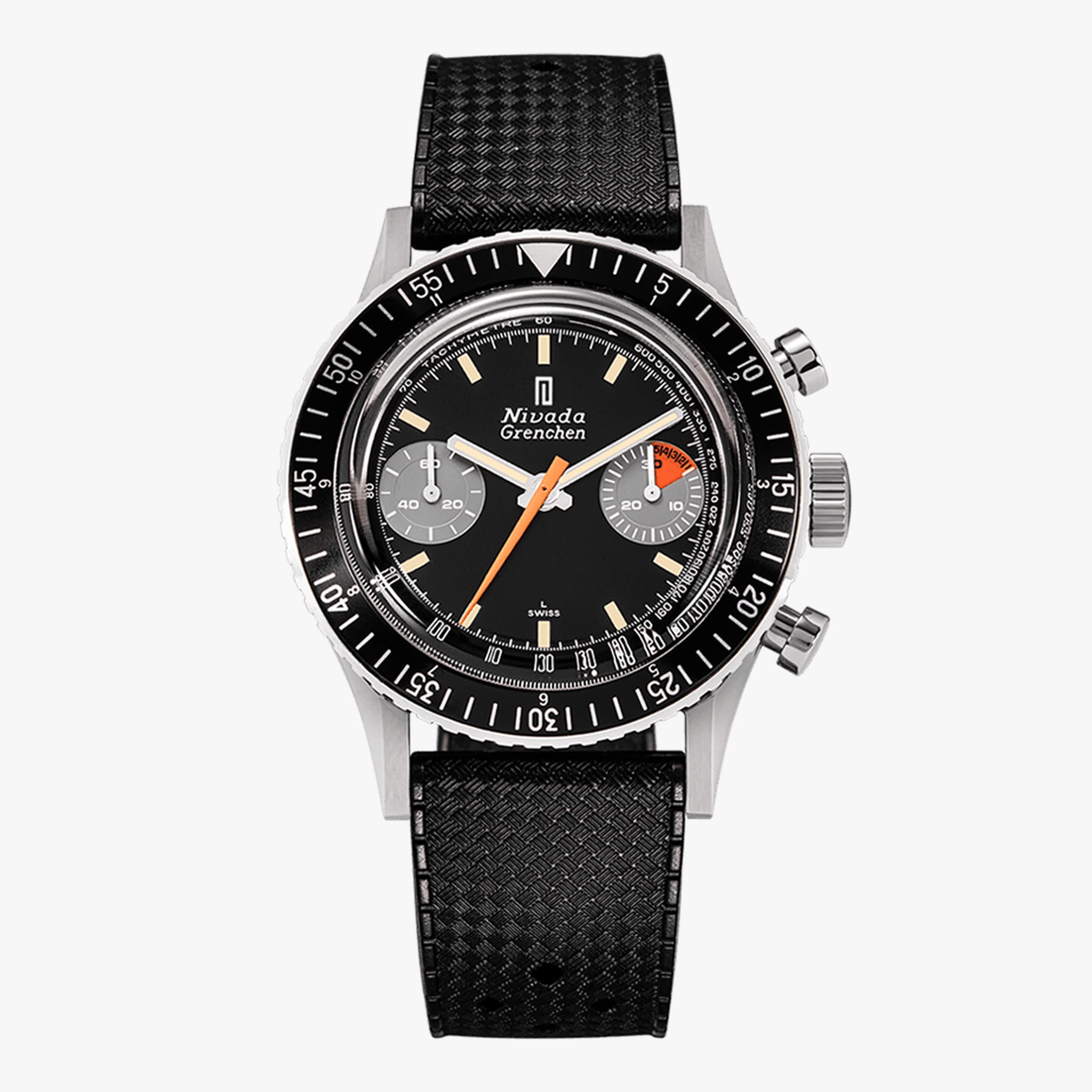 Nivada Orange Boy "SL" INTER.BEZEL - Manual - Rubber tropic